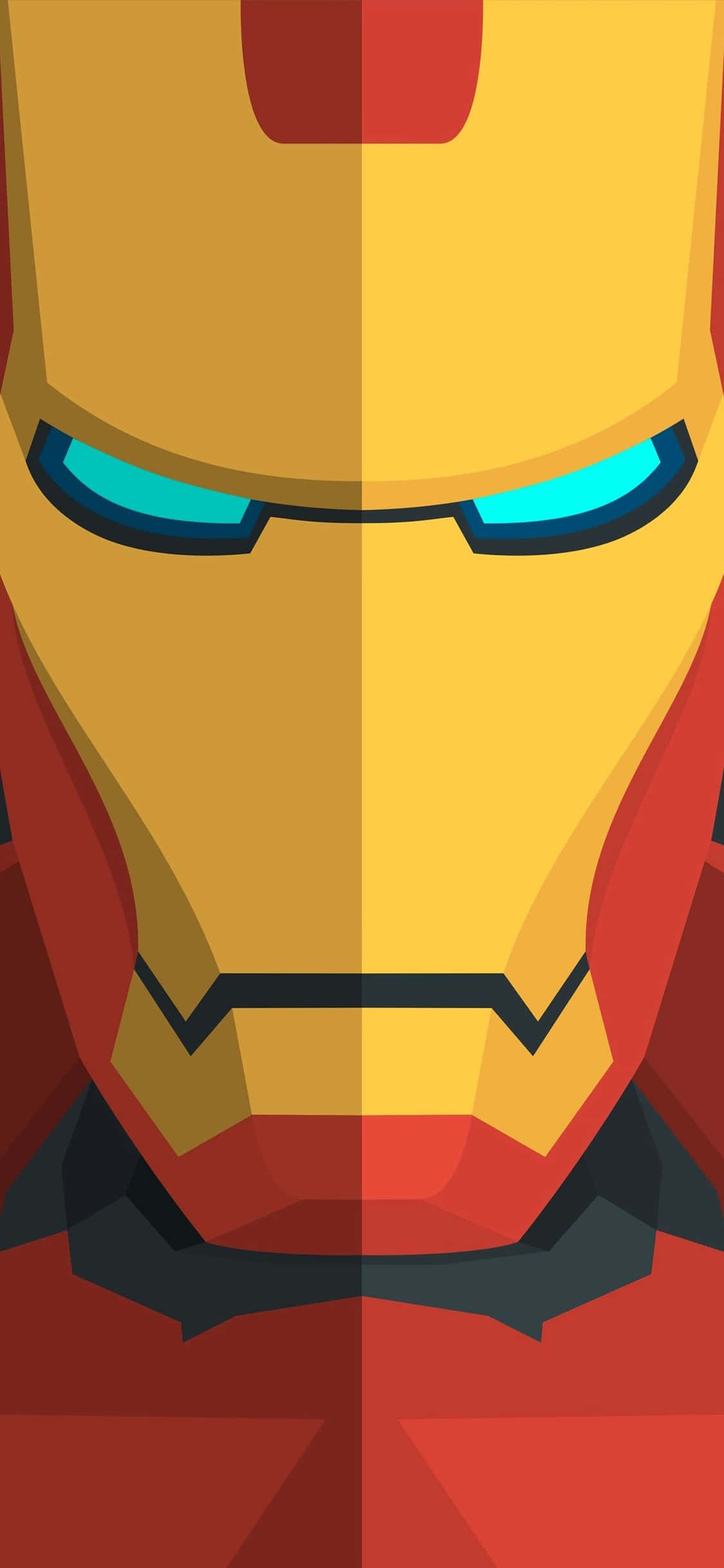 Fundal iPhone X Iron Man Cască Jumătate Umbră Fundal