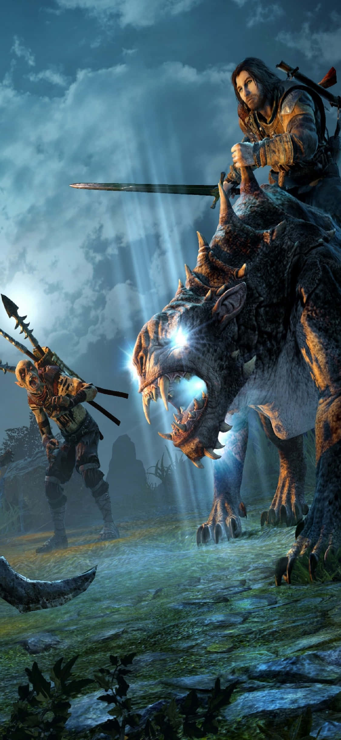 iPhone X Shadow Of Mordor Background Talion Fundal