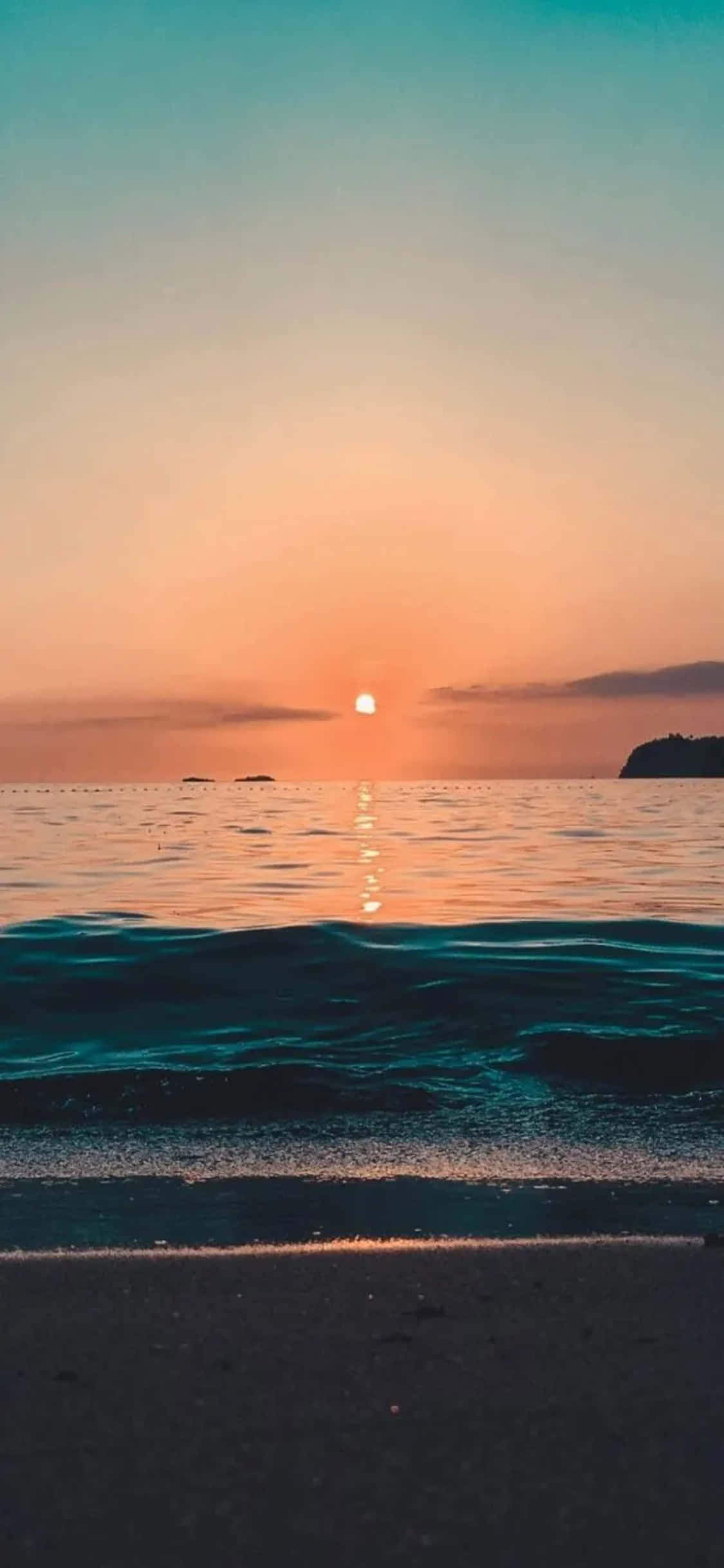 Fundal iPhone XS Apus Plajă Fundal