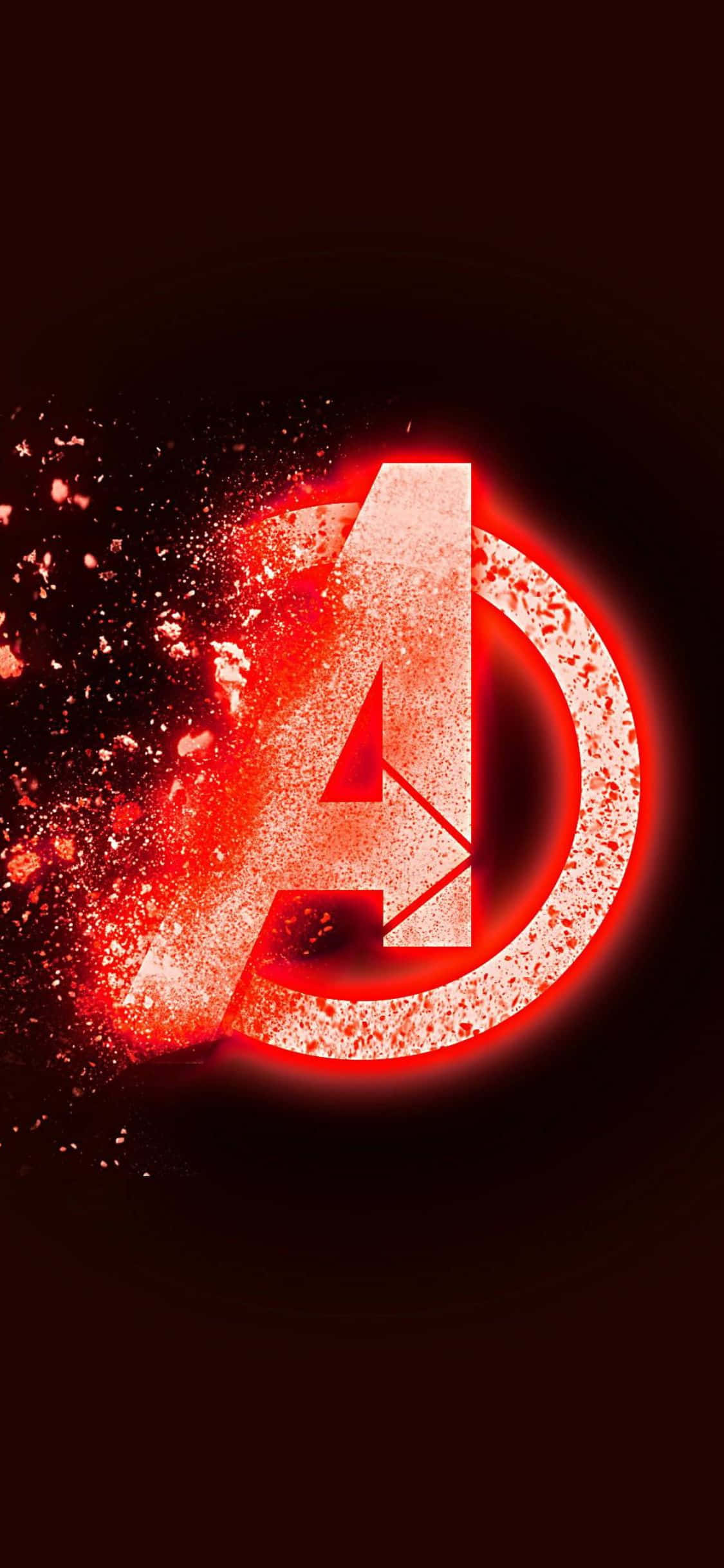 Fundal iPhone XS Logo Avengers Intermitent Fundal