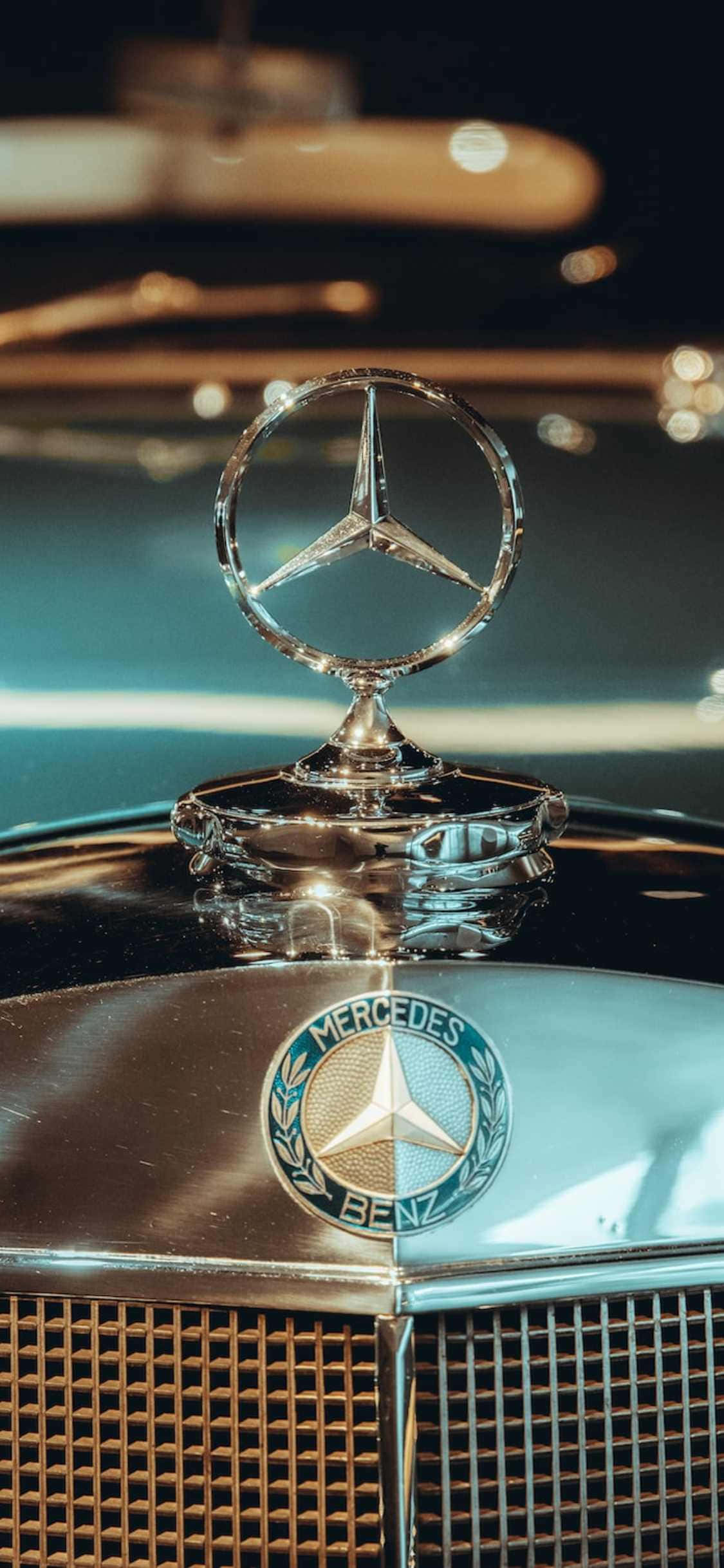 iPhone Xs Mercedes Background Grey Mercedes-Benz 500K Fundal