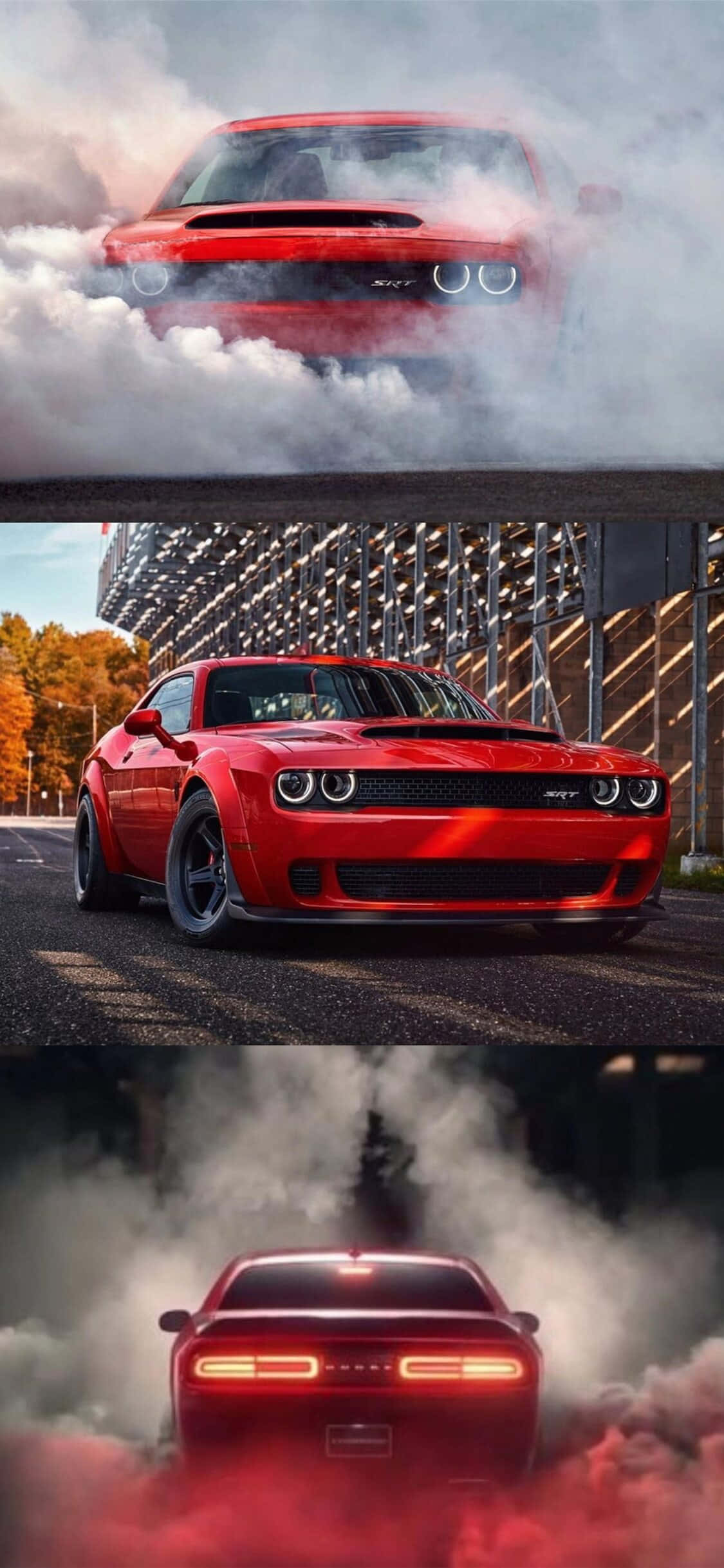 Fundal iPhone Xs Need For Speed Payback Dodge Demon Roșu Fundal