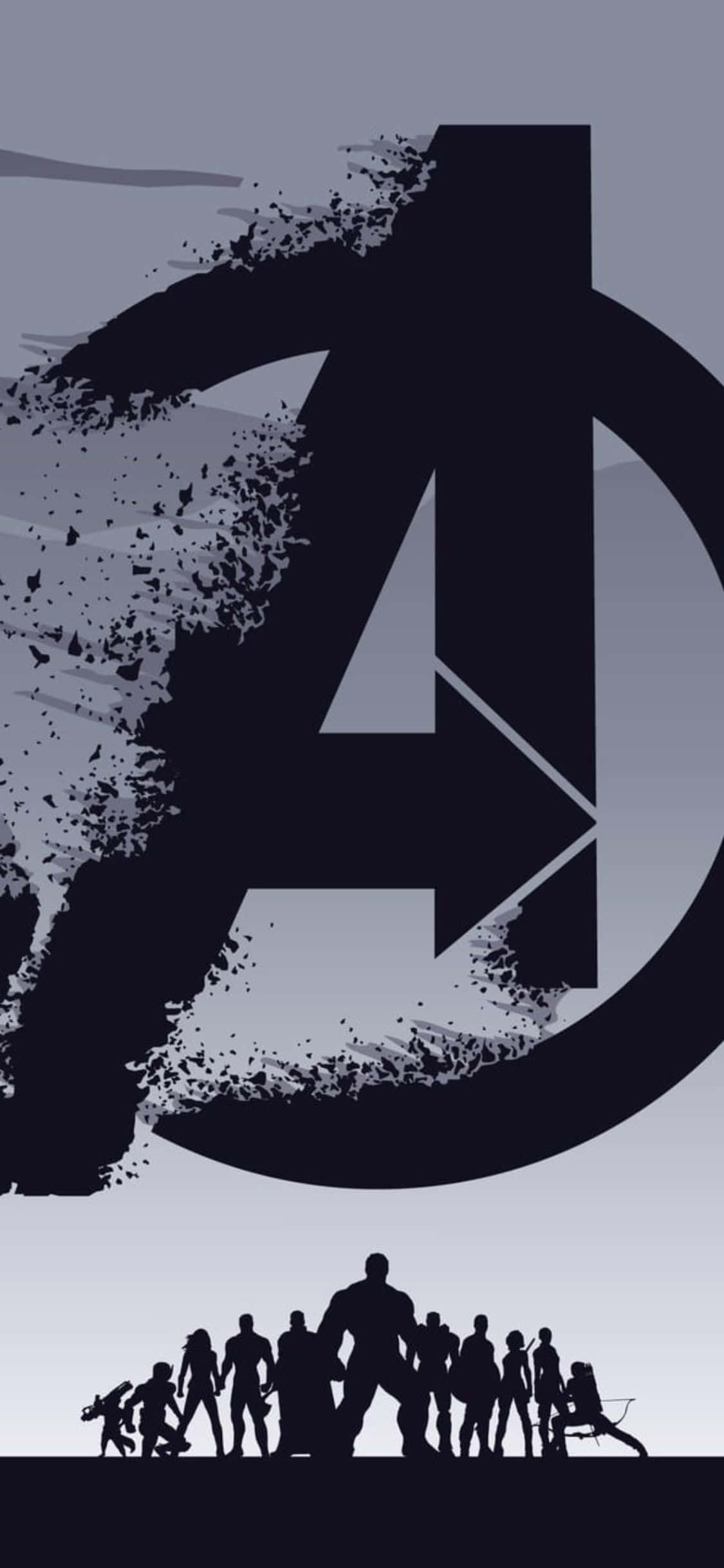 Fundal iPhone XS Avengers Endgame Logo Fundal