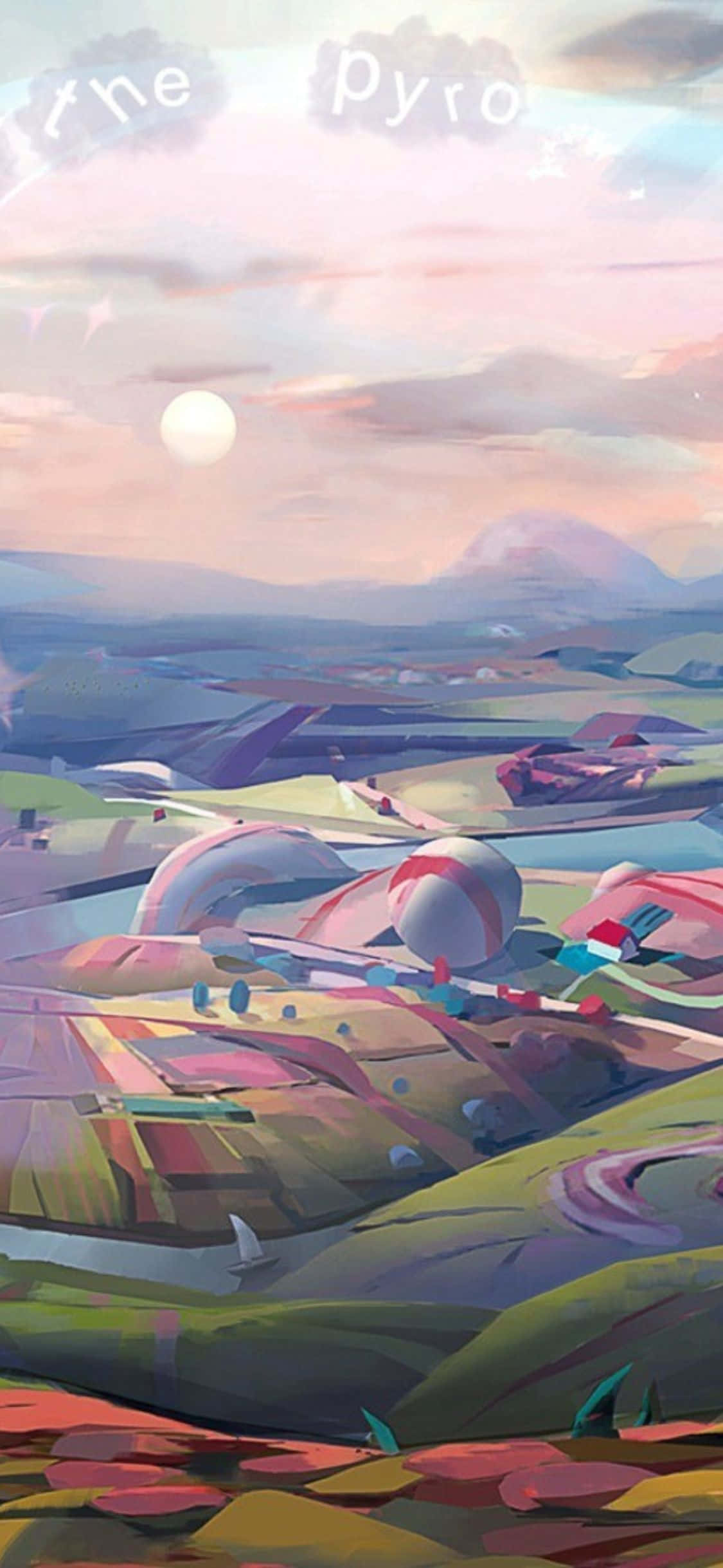 Fundal iPhone XS Team Fortress 2 Pictură Peisaj Minunat Fundal
