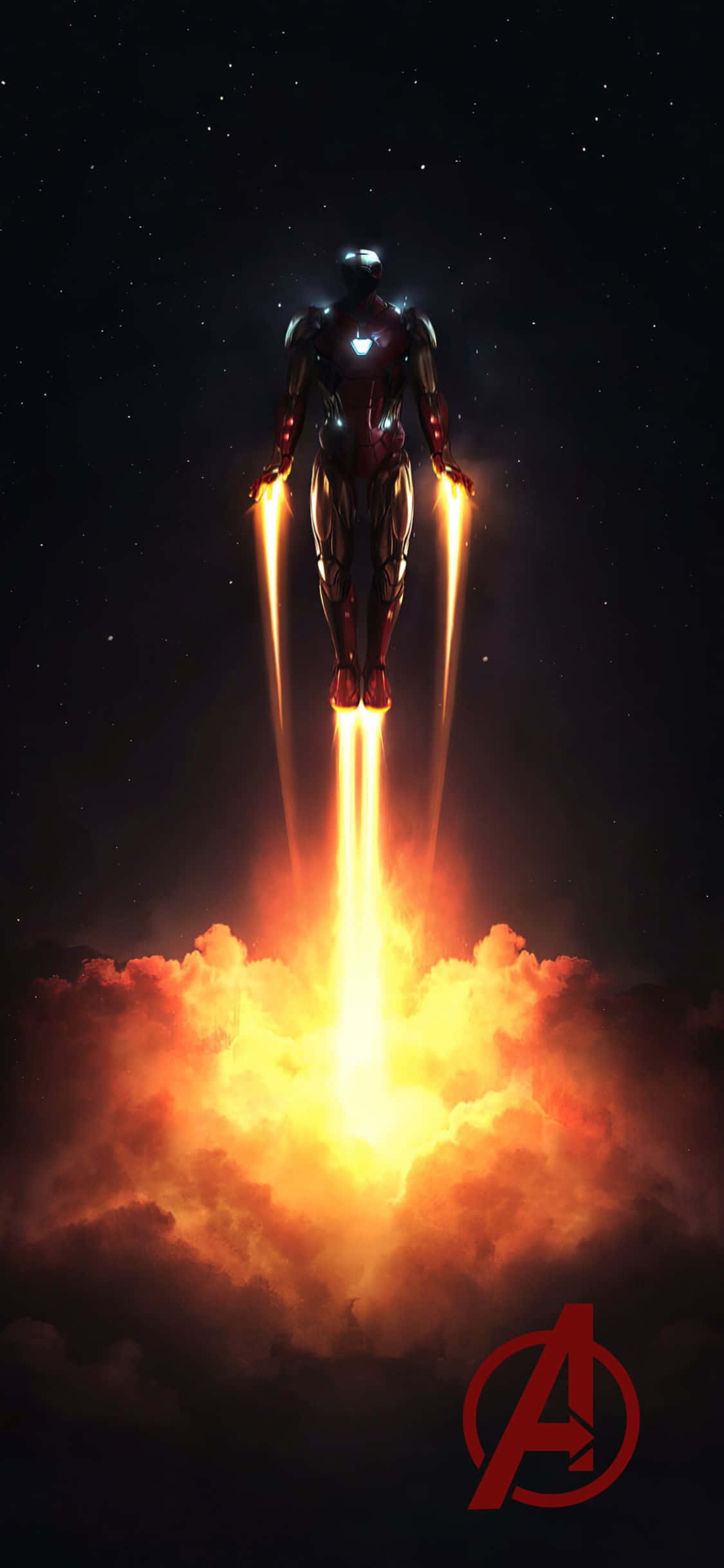 iPhone XS Avengers Fundal Iron Man în Zbor Fundal