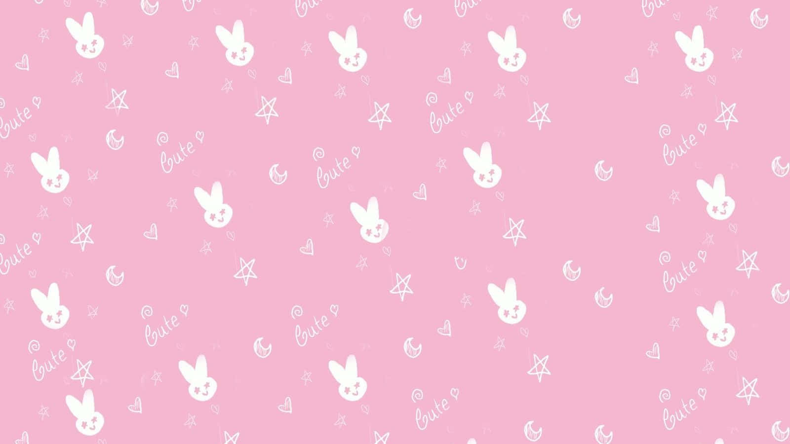 Fundal Kawaii Roz Adorabil Fundal