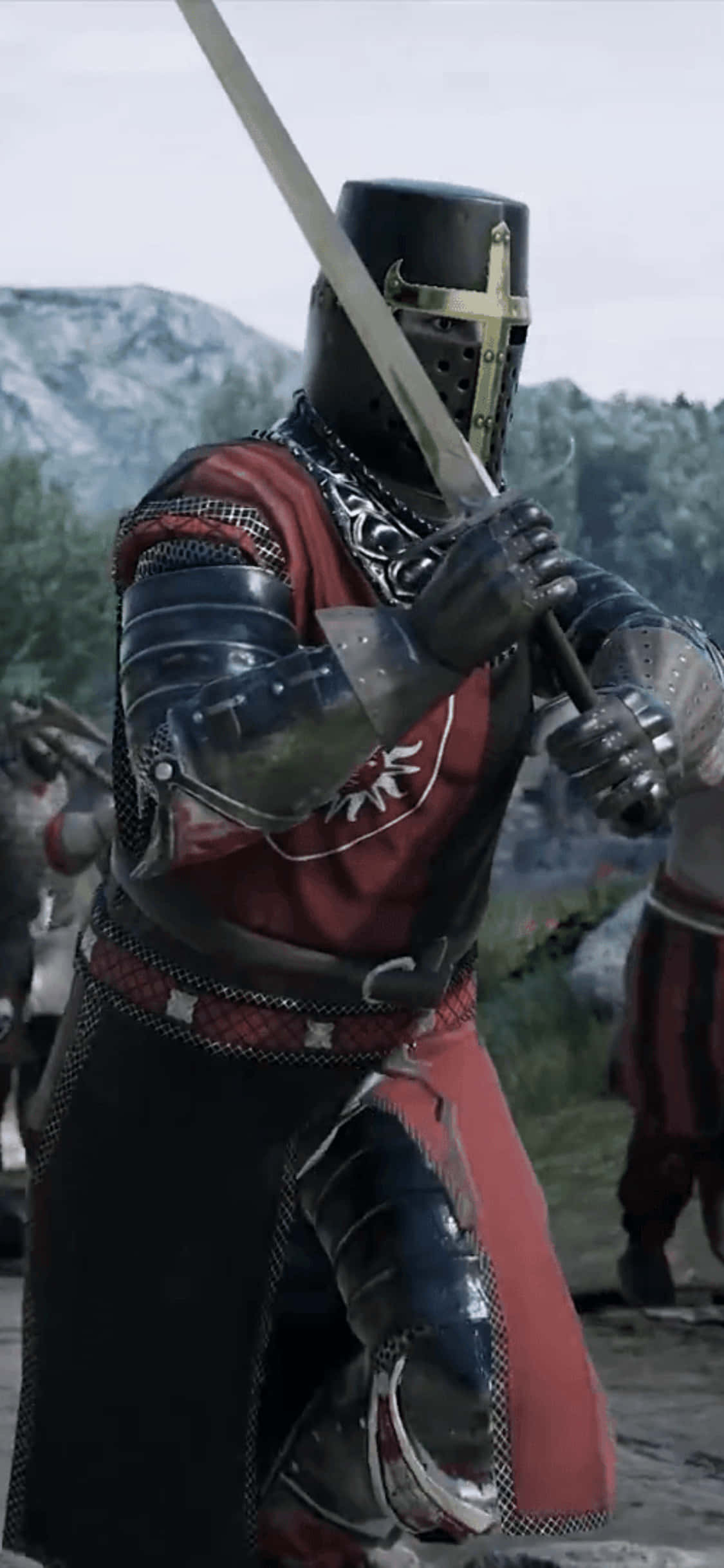Black And Red iPhone Xs Mordhau Background Fundal