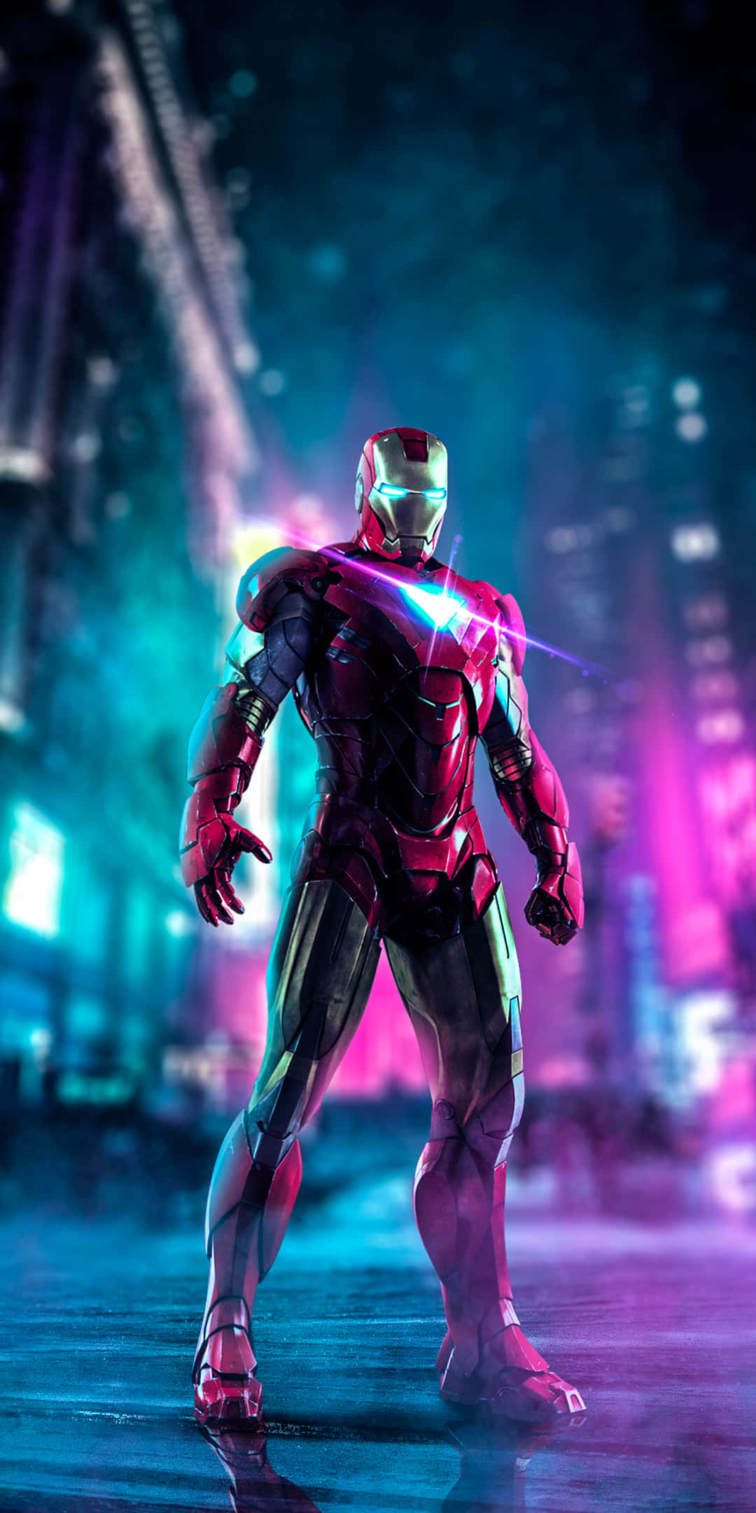 Fundal Neon Iron Man pentru Pixel 3 Fundal