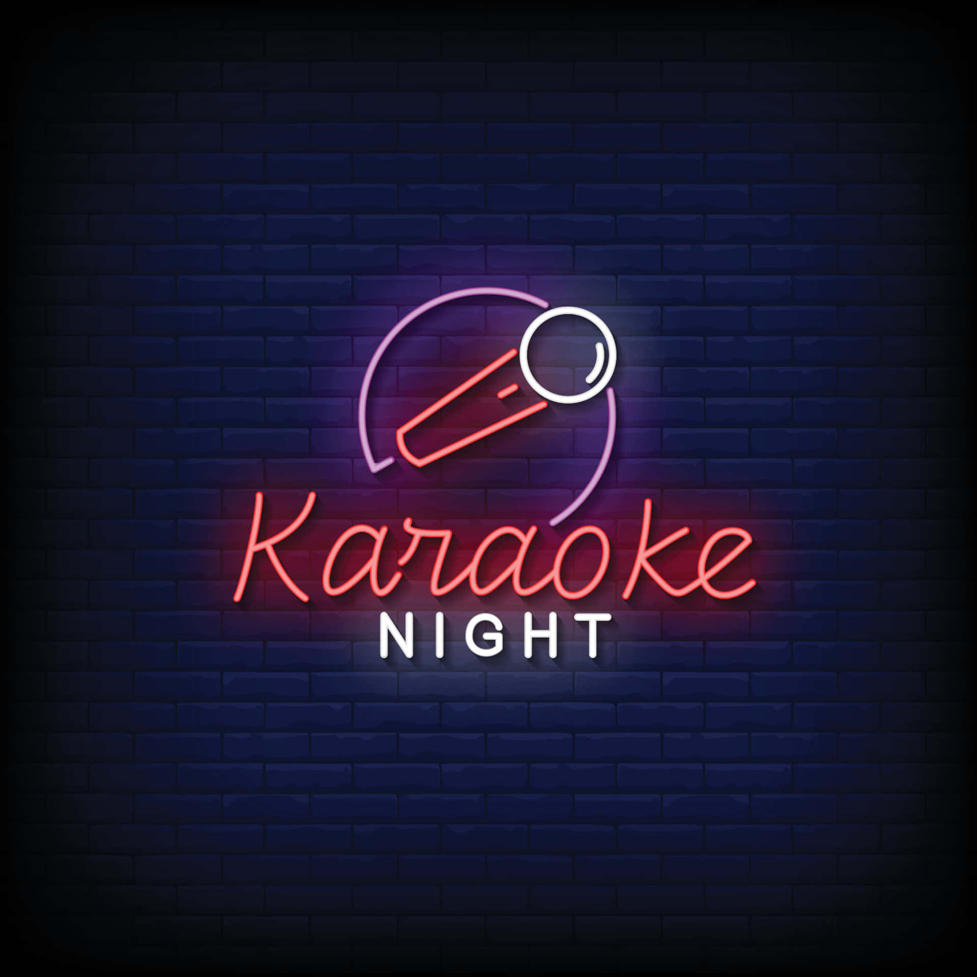 Fundal neon pentru noapte de karaoke Fundal