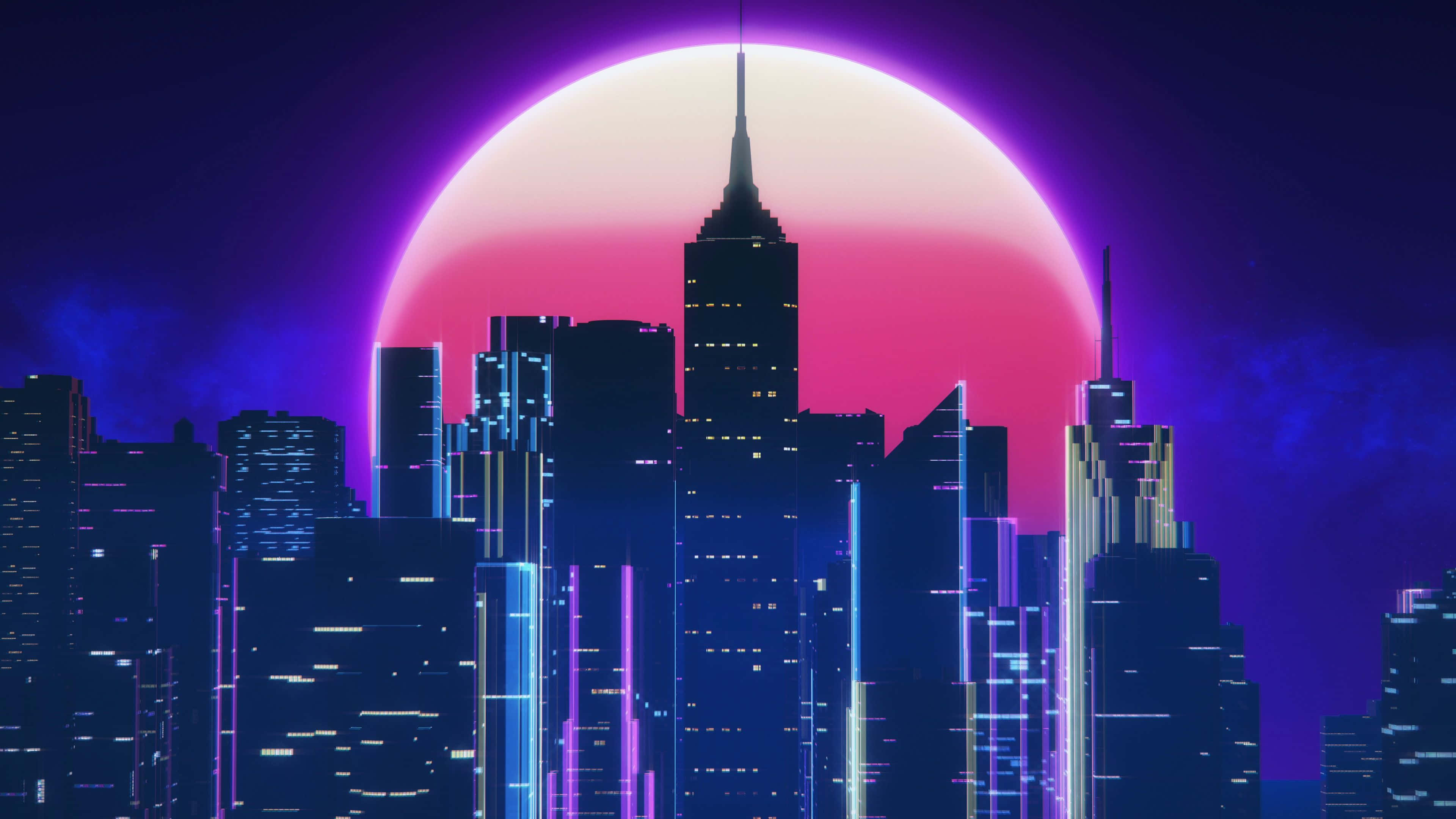 Fundal oraș neon Fundal