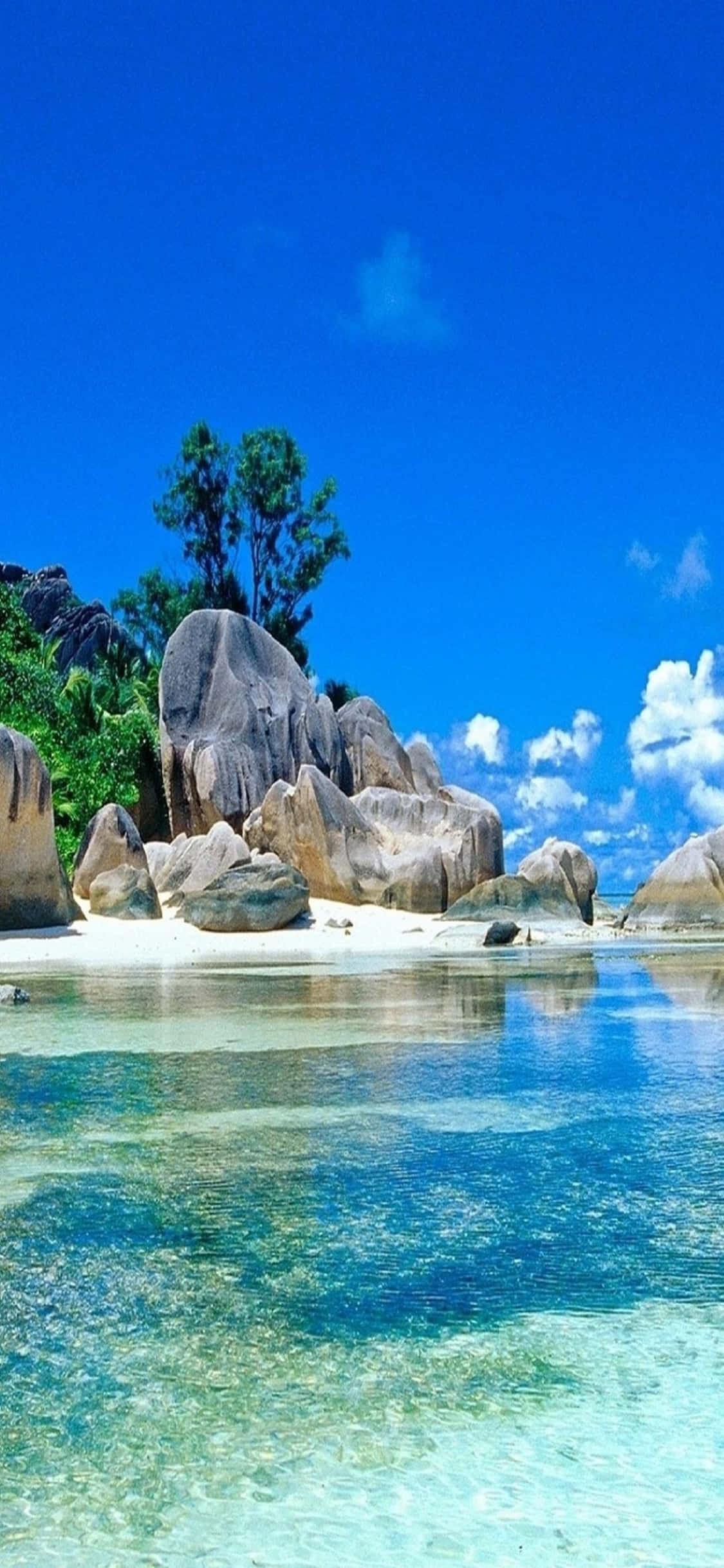 iPhone XS La Digue Plaja Fundal