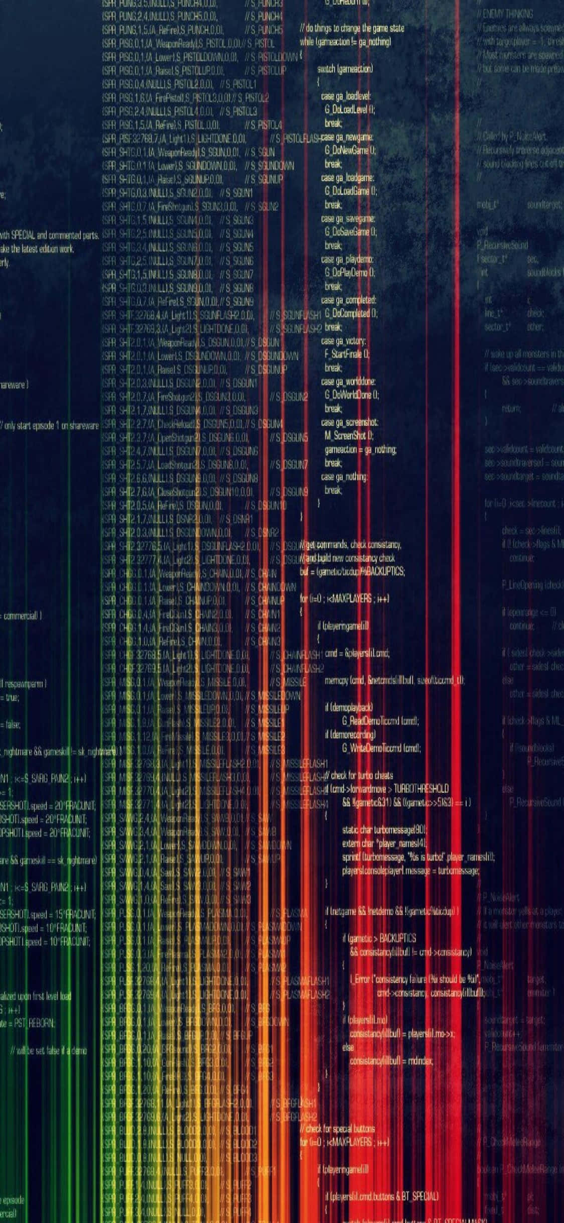 Fundal Programare iPhone Xs în Glitch Fundal