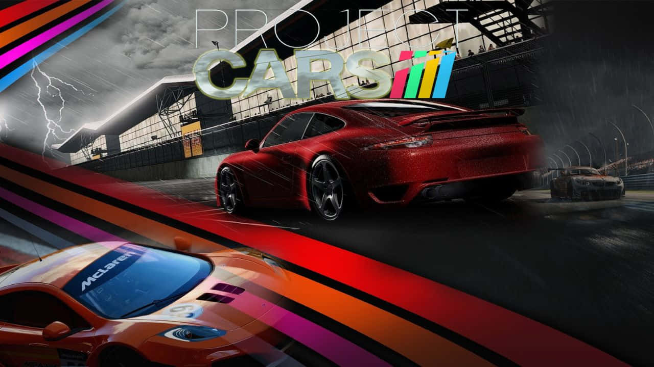 Fundal Project Cars 720p cu Linii Fundal