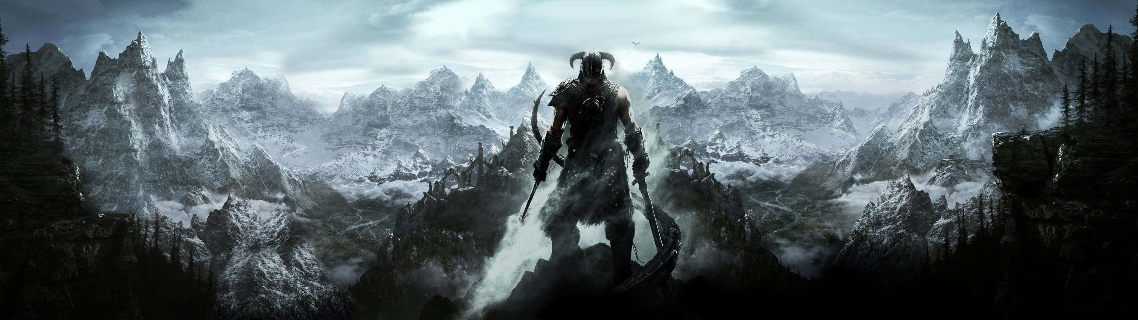 Fundal spectaculos Skyrim Pixel 3 pentru monitor Fundal