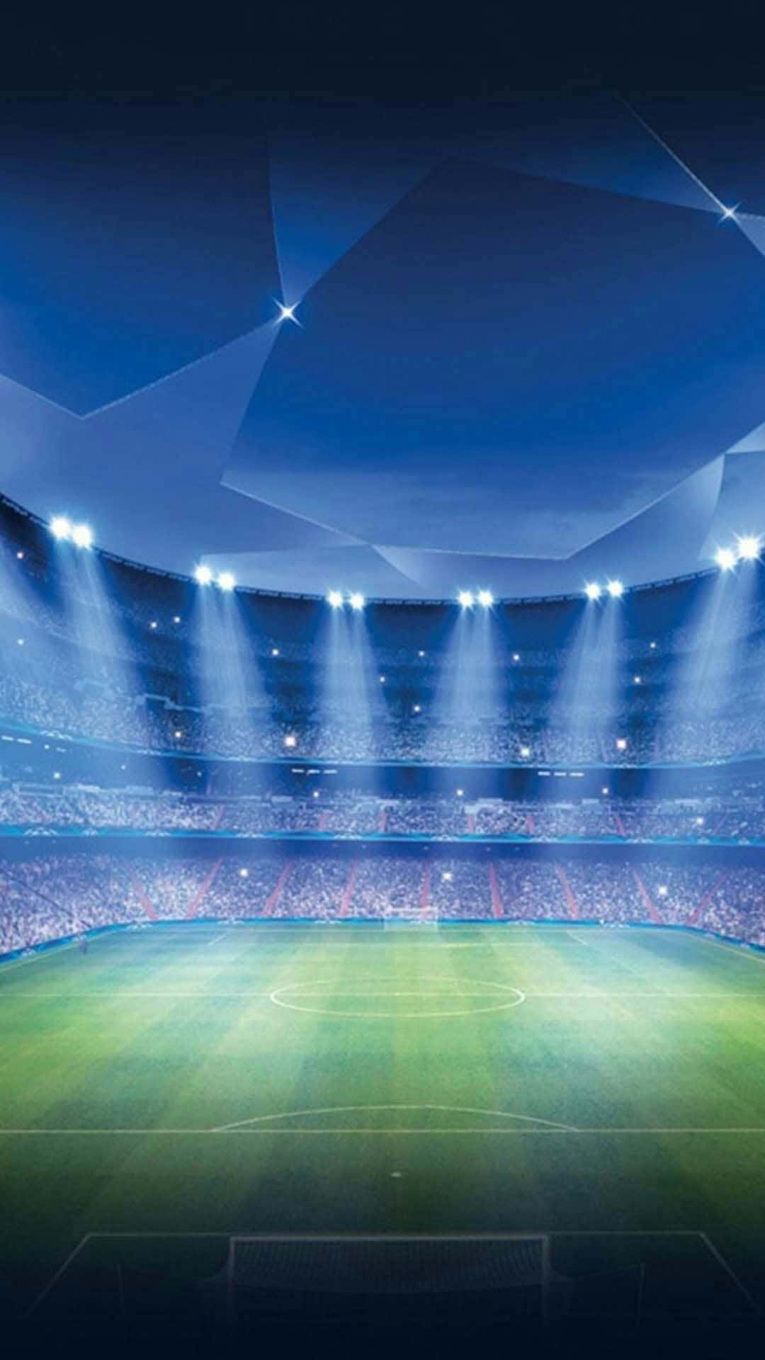 Fundal splendid de stadion cu teren de fotbal Fundal