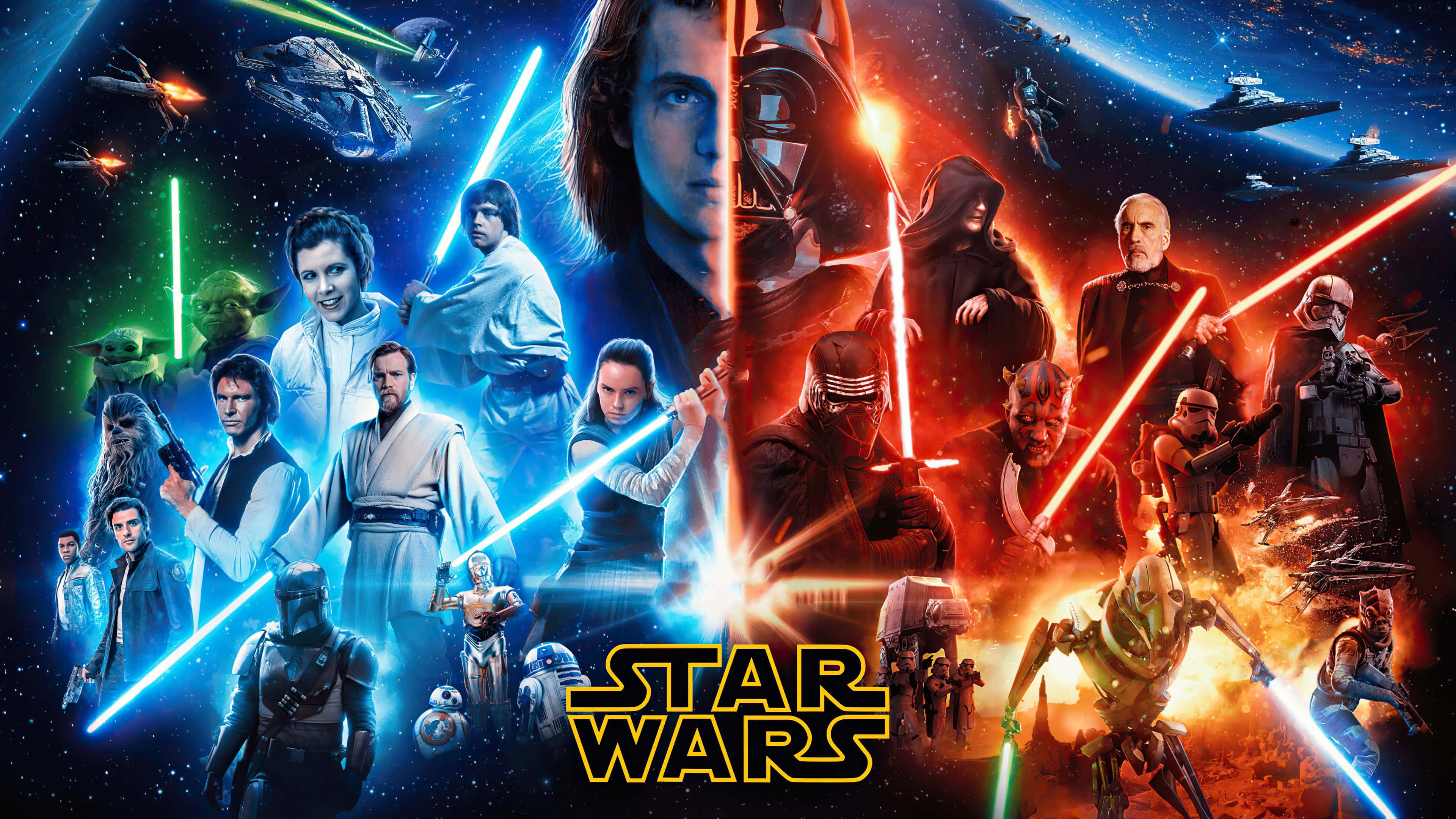 Fundal Star Wars Forța Luminii și Întunericului Fundal
