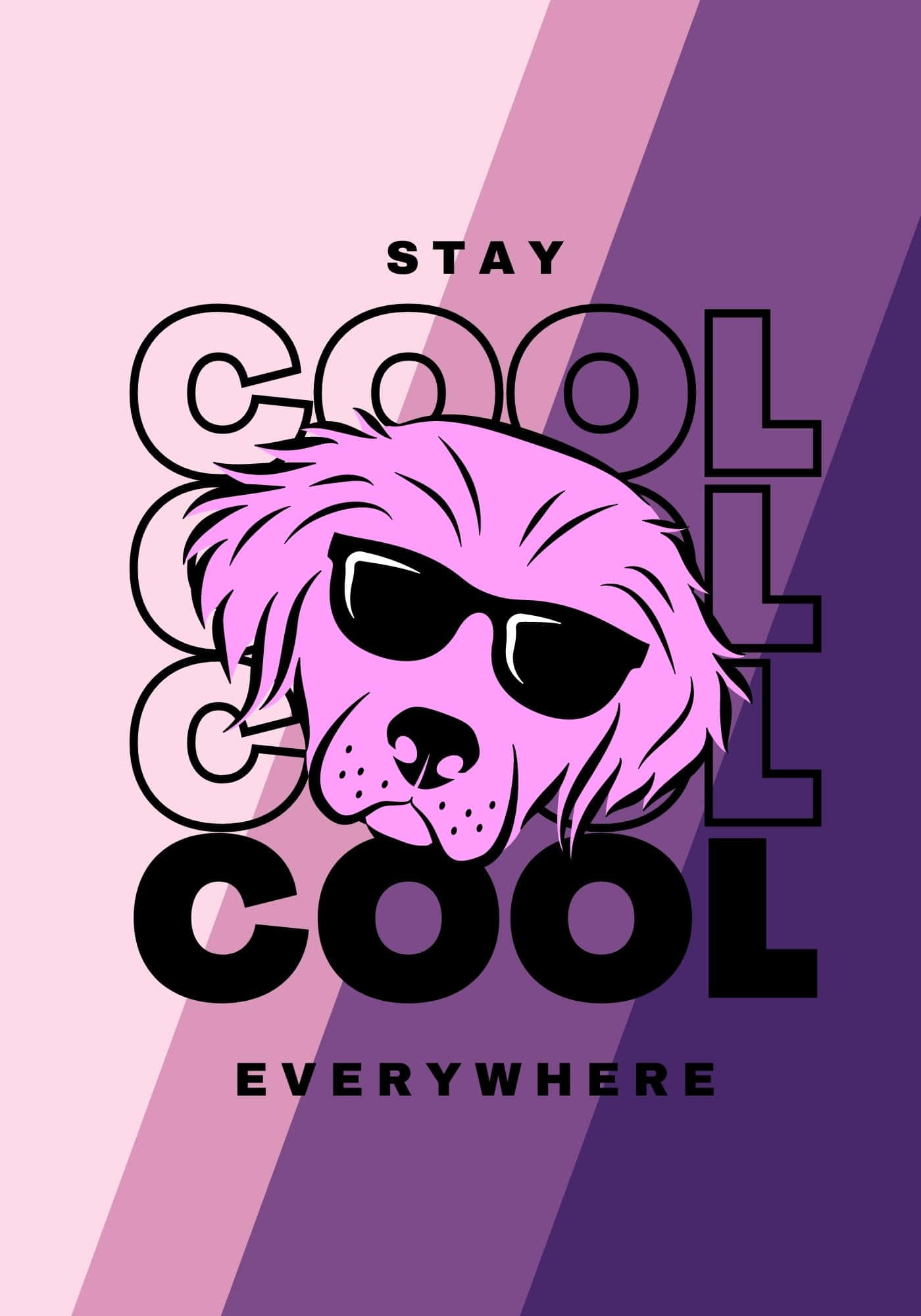 Fundal Stay Cool Everywhere cu Câine Fundal