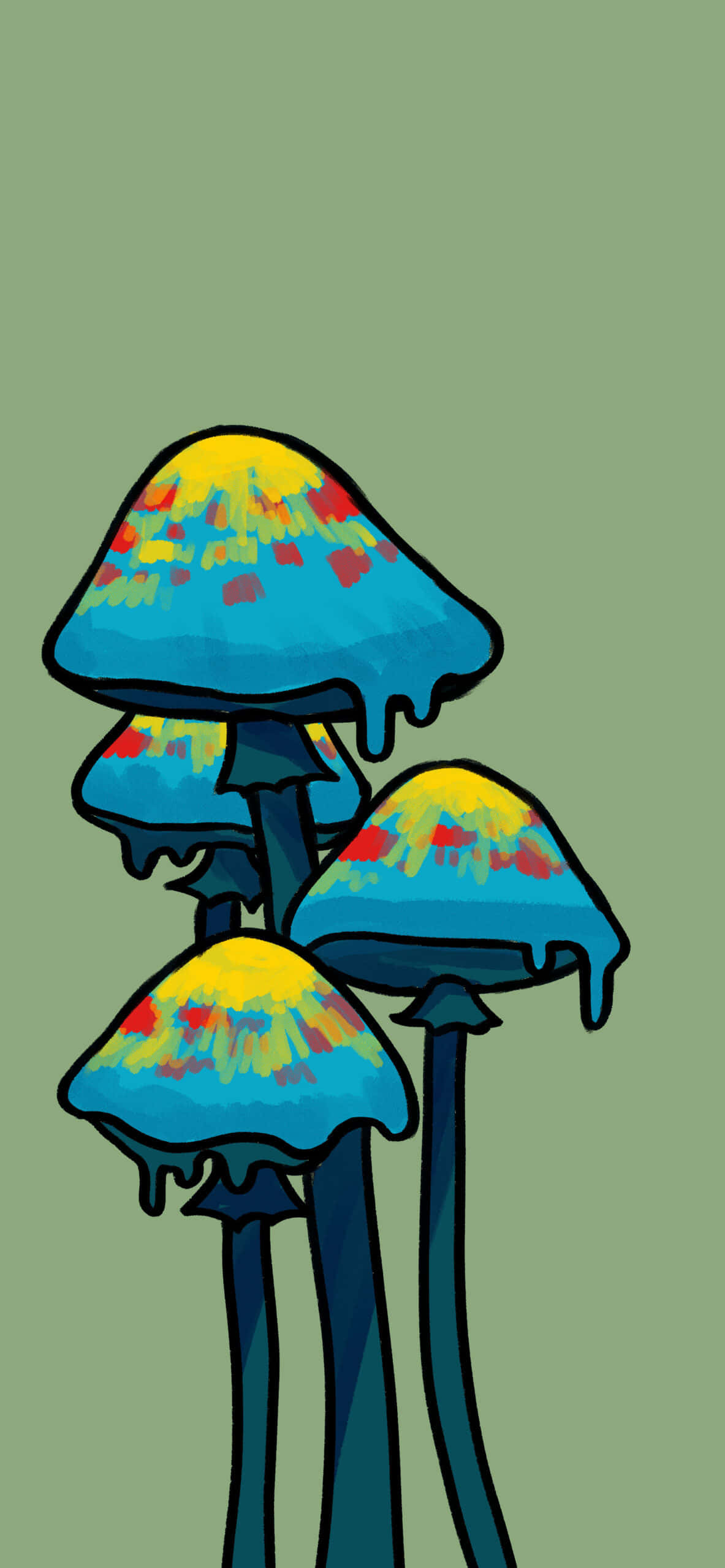 Fundal Trippy cu Ciuperci Fundal