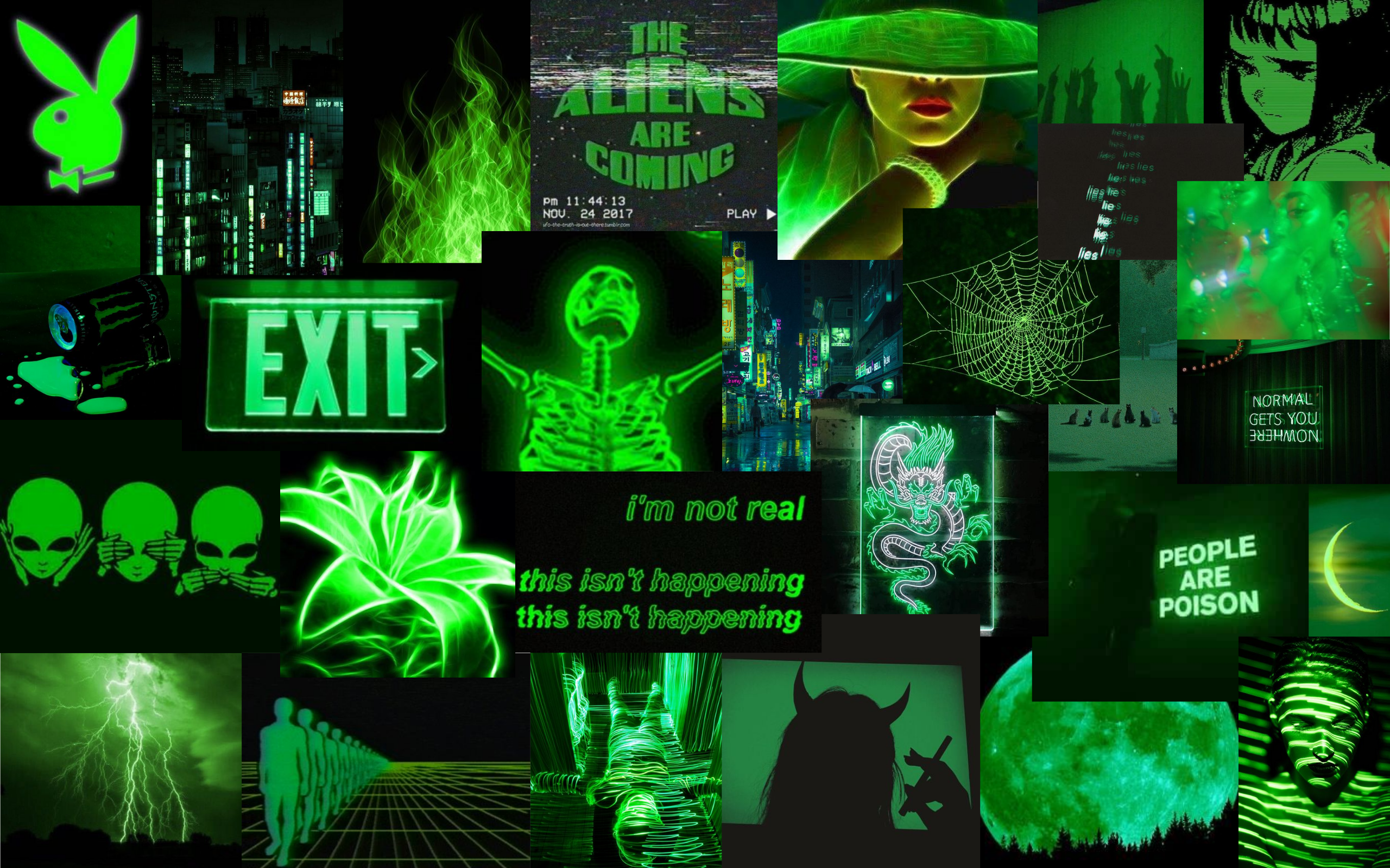 Fundal Verde Neon Viu Fundal