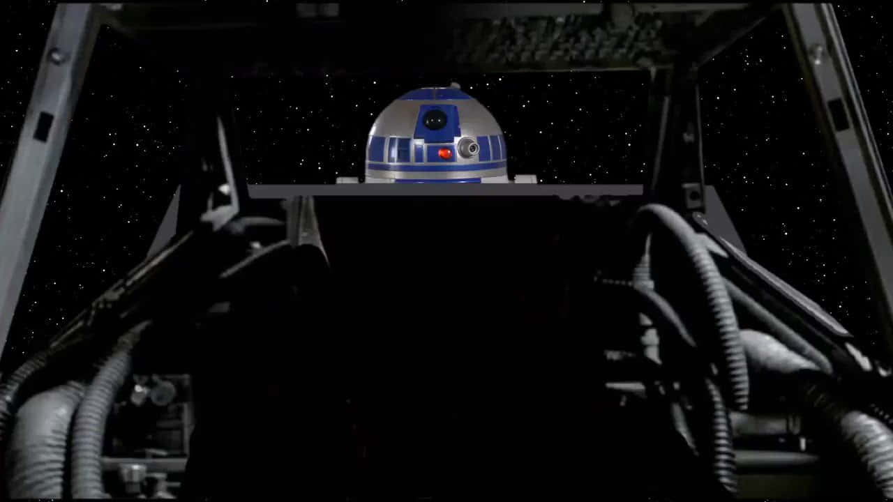 Fundal Zoom Star Wars R2D2 în Spațiu Fundal