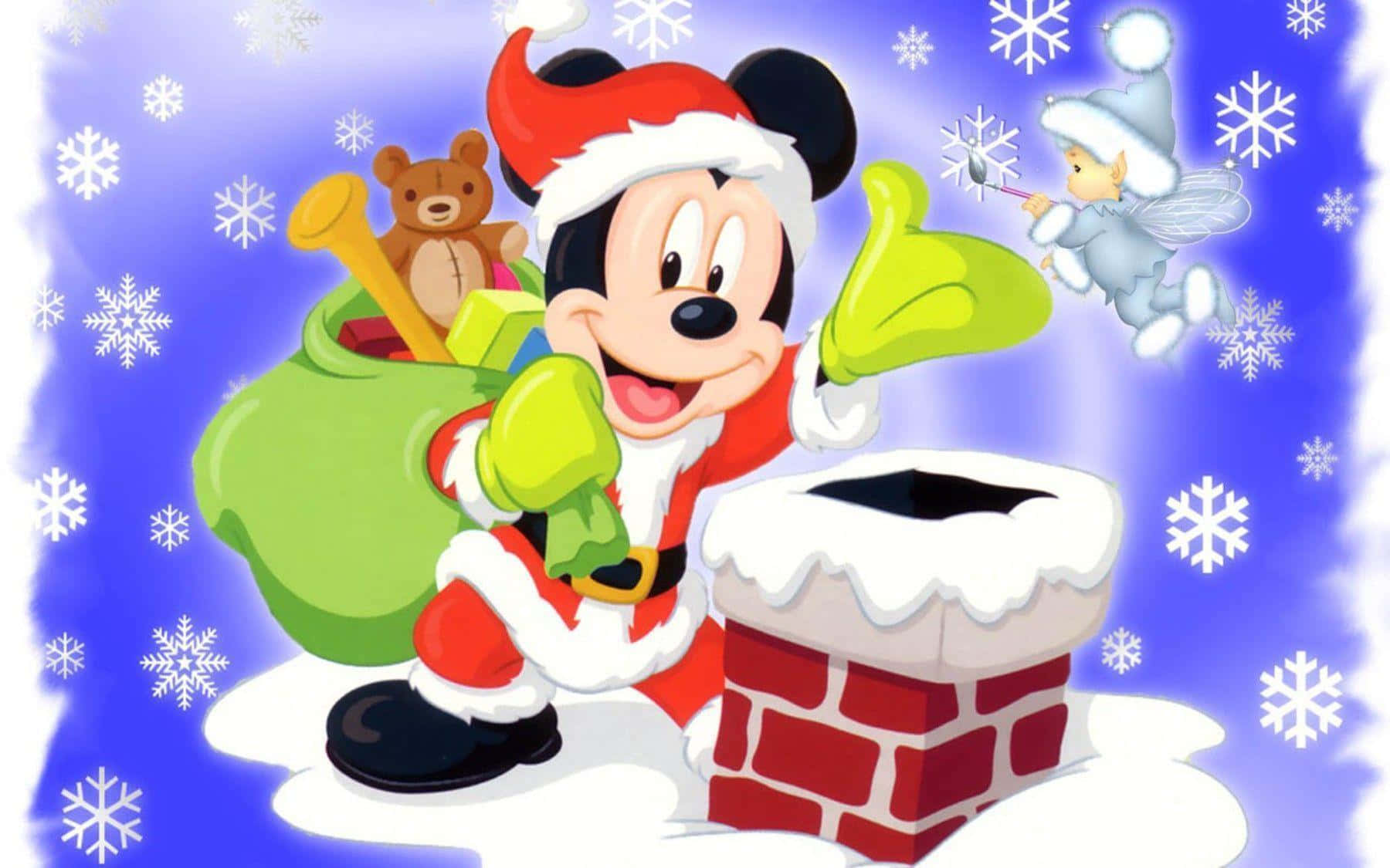 fundaluri de Crăciun cu Mickey Mouse Fundal