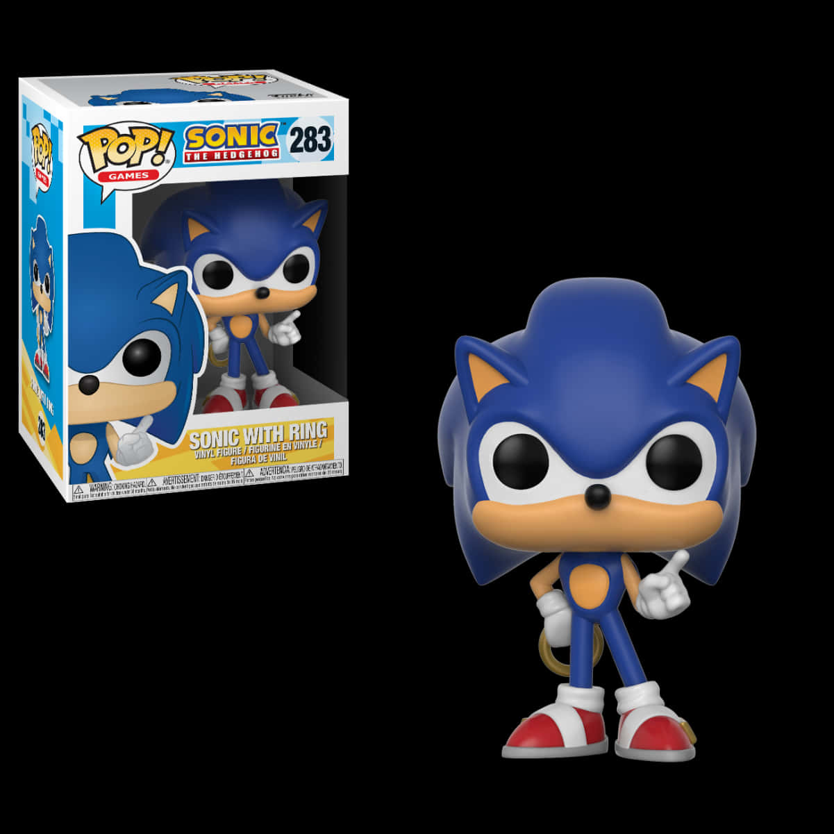 Funko Pop Sonic cu Inel Figură Fundal