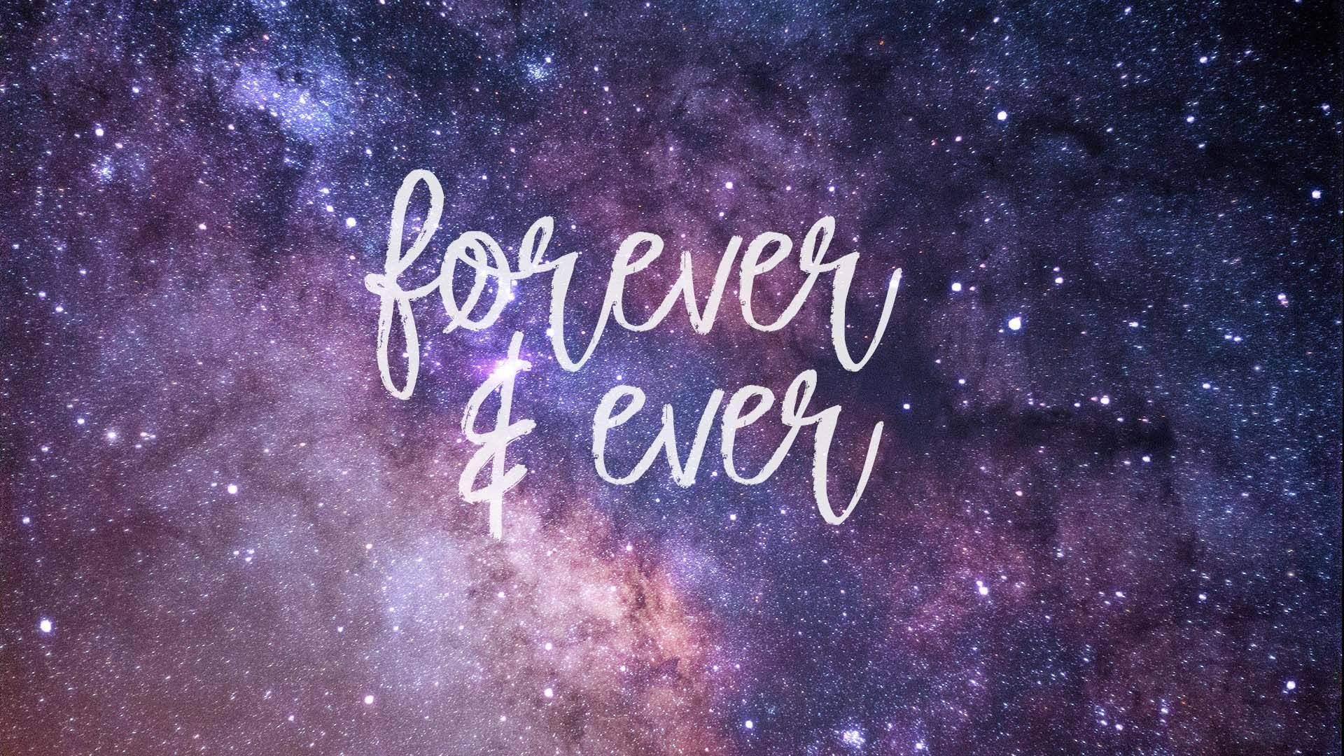 Galaxie drăguță cu Forever & Ever Fundal