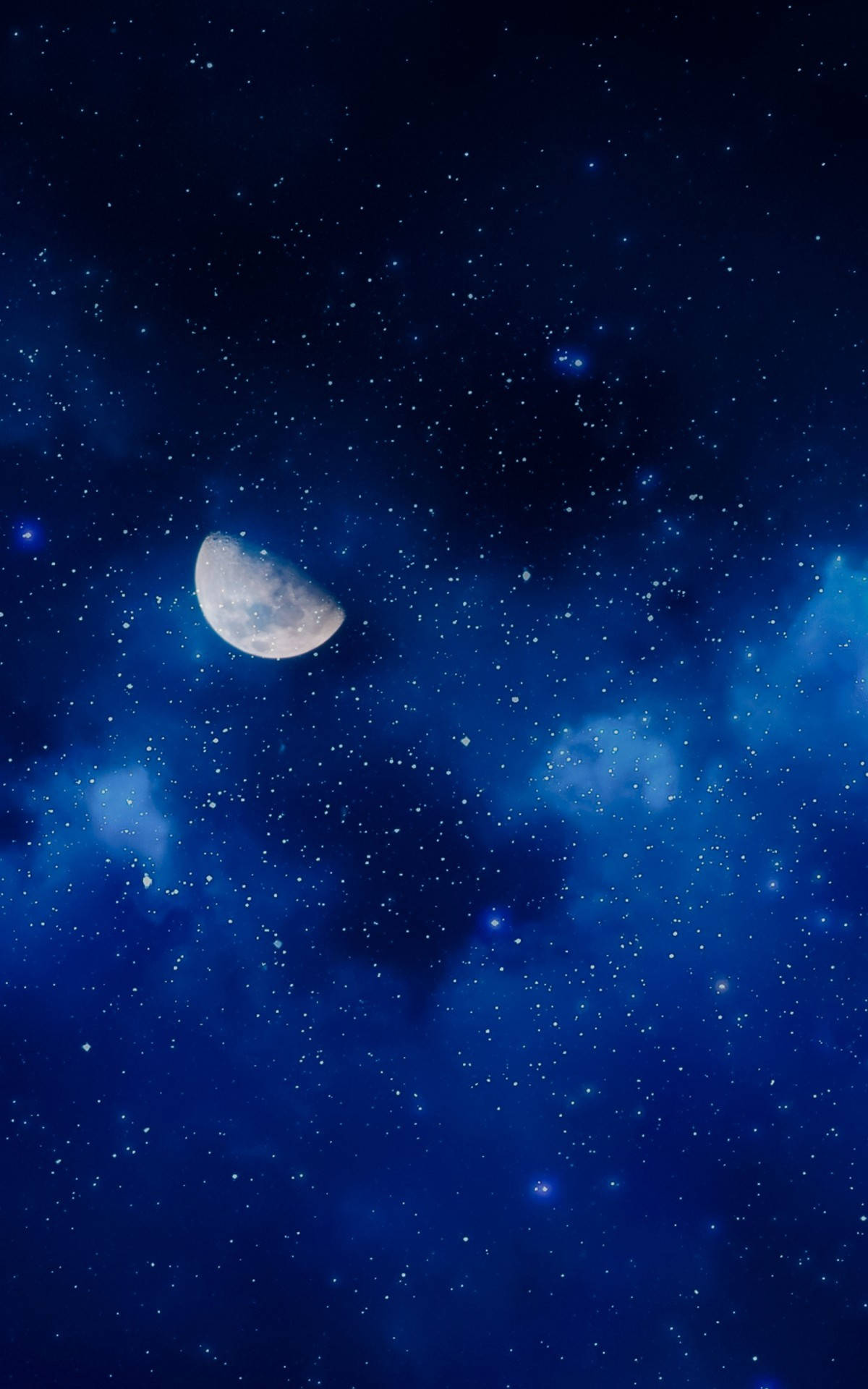 Galaxie Lună Cer Nocturn Fundal