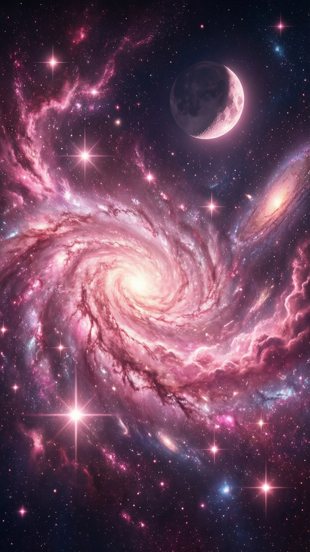 Galaxie Roz Fundal