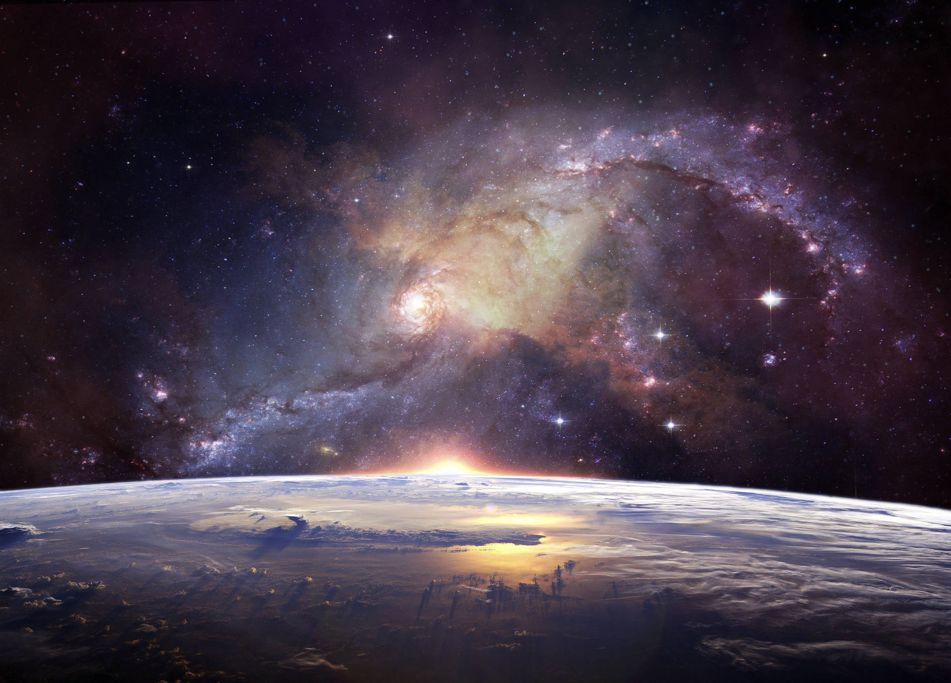 Fond de ecran cu galaxie și univers 4K — Galaxie Fundal