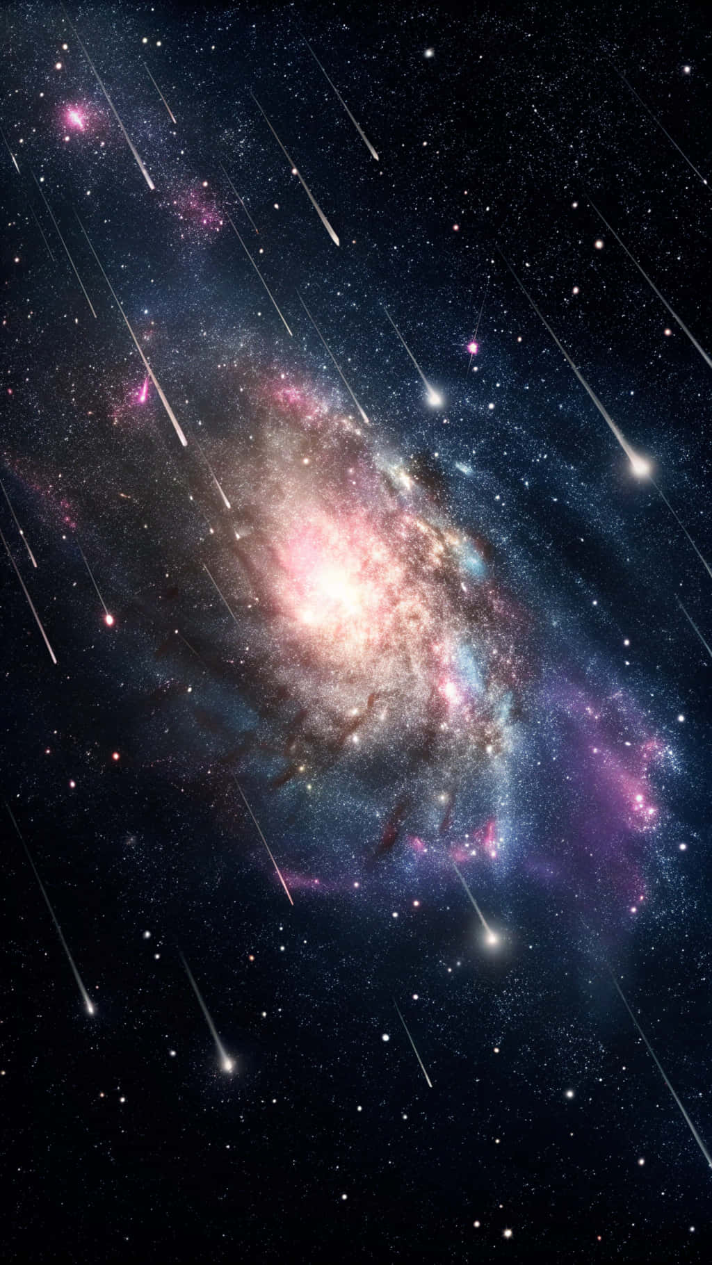 Galaxie spațială cu stele căzătoare Fundal