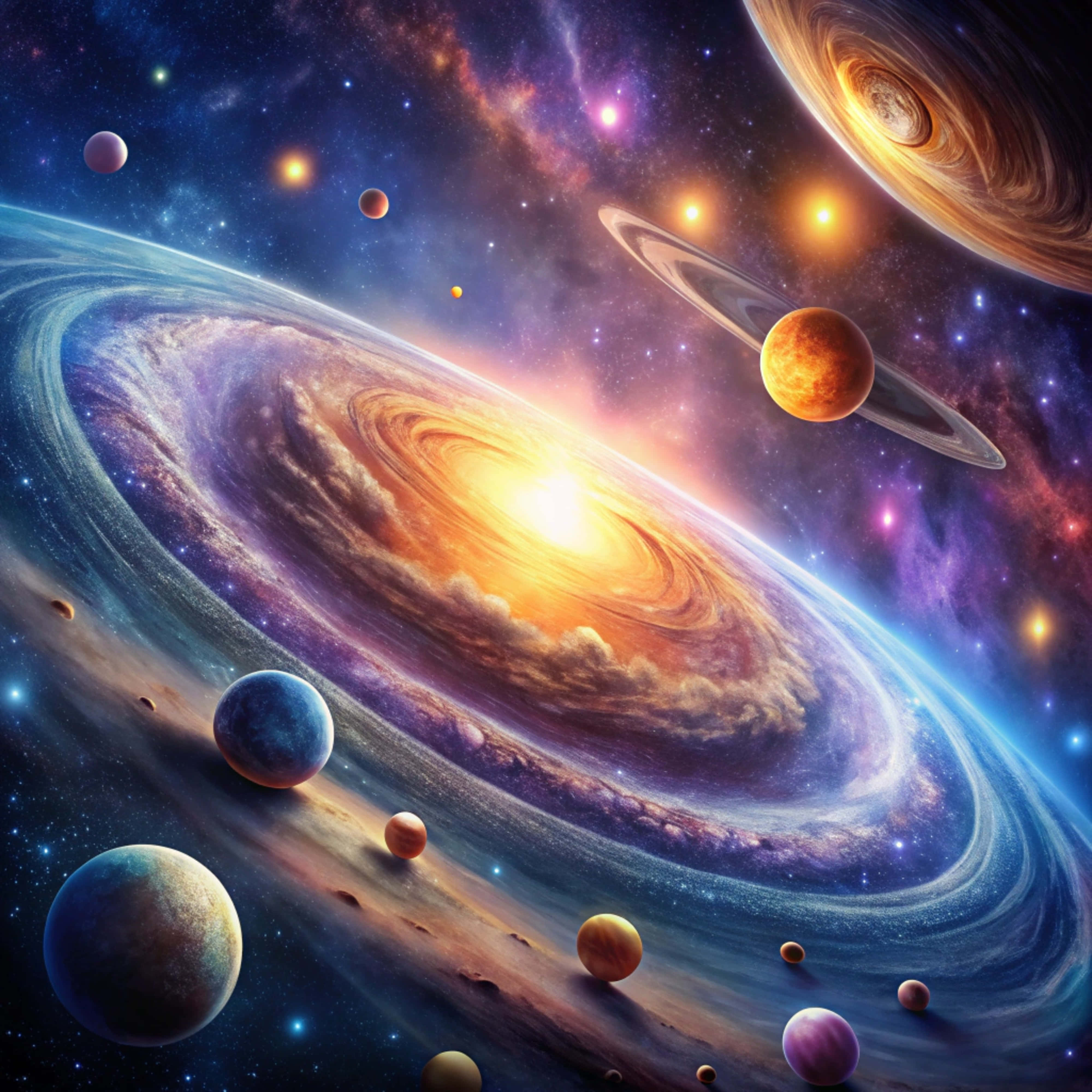 Galaxie Spațială Epică Fundal