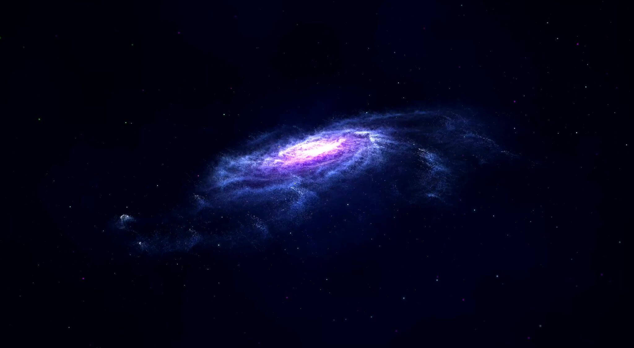 Galaxie spirală în mișcare 4K Fundal