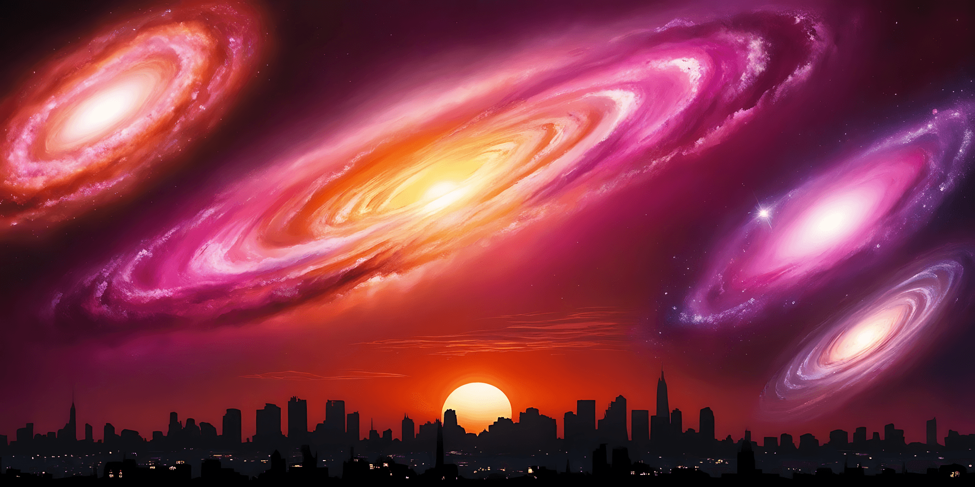 Galaxie spirală și stele Fundal