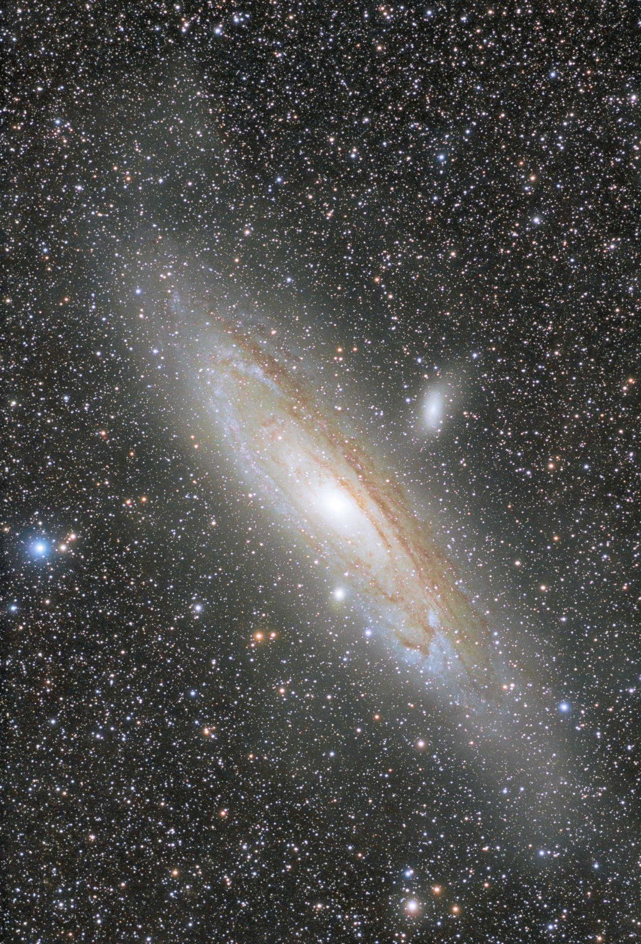 Fundal de ecran cu galaxia Andromeda în univers stelar — Stele Fundal