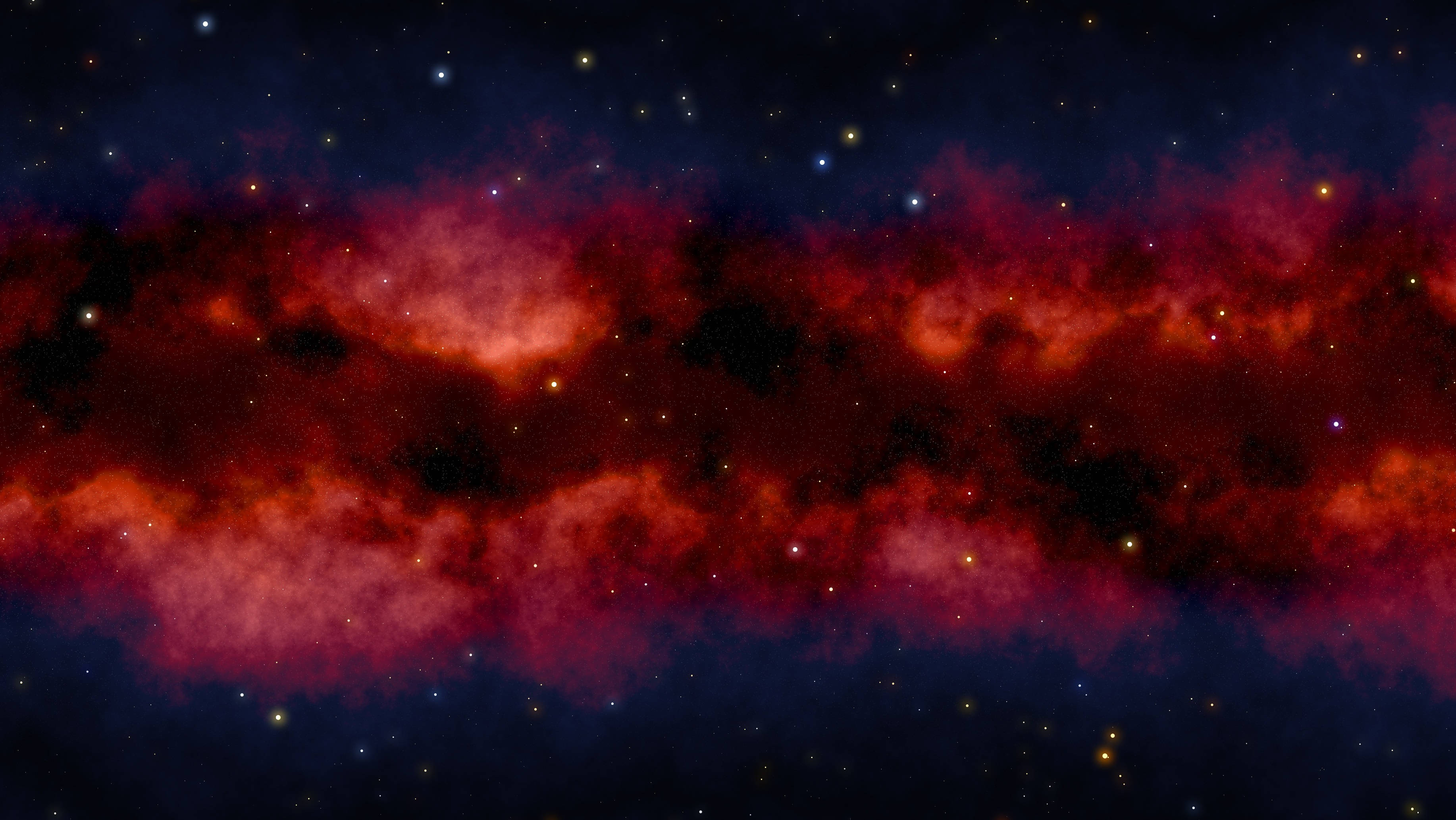 Galaxii roșii în spațiul cosmic Fundal