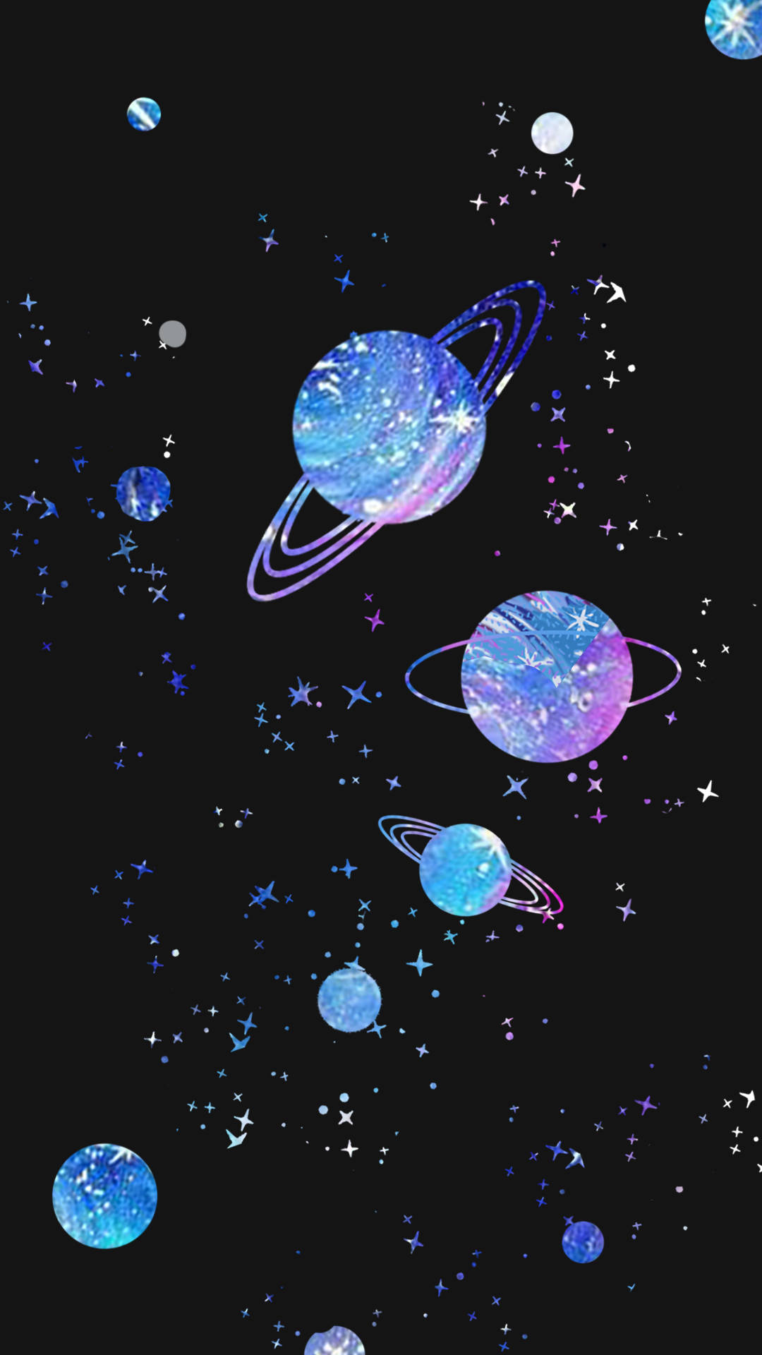 Galaxy și Planete Estetică Tumblr Fundal