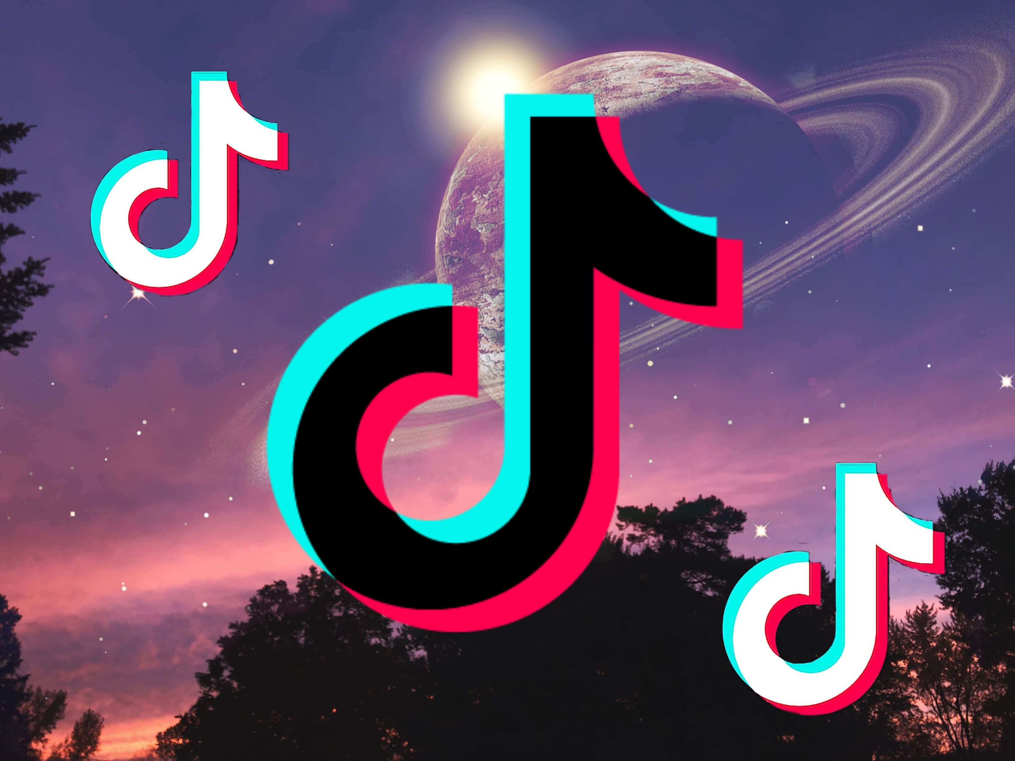 Galaxy TikTok Estetic Logo Fundal
