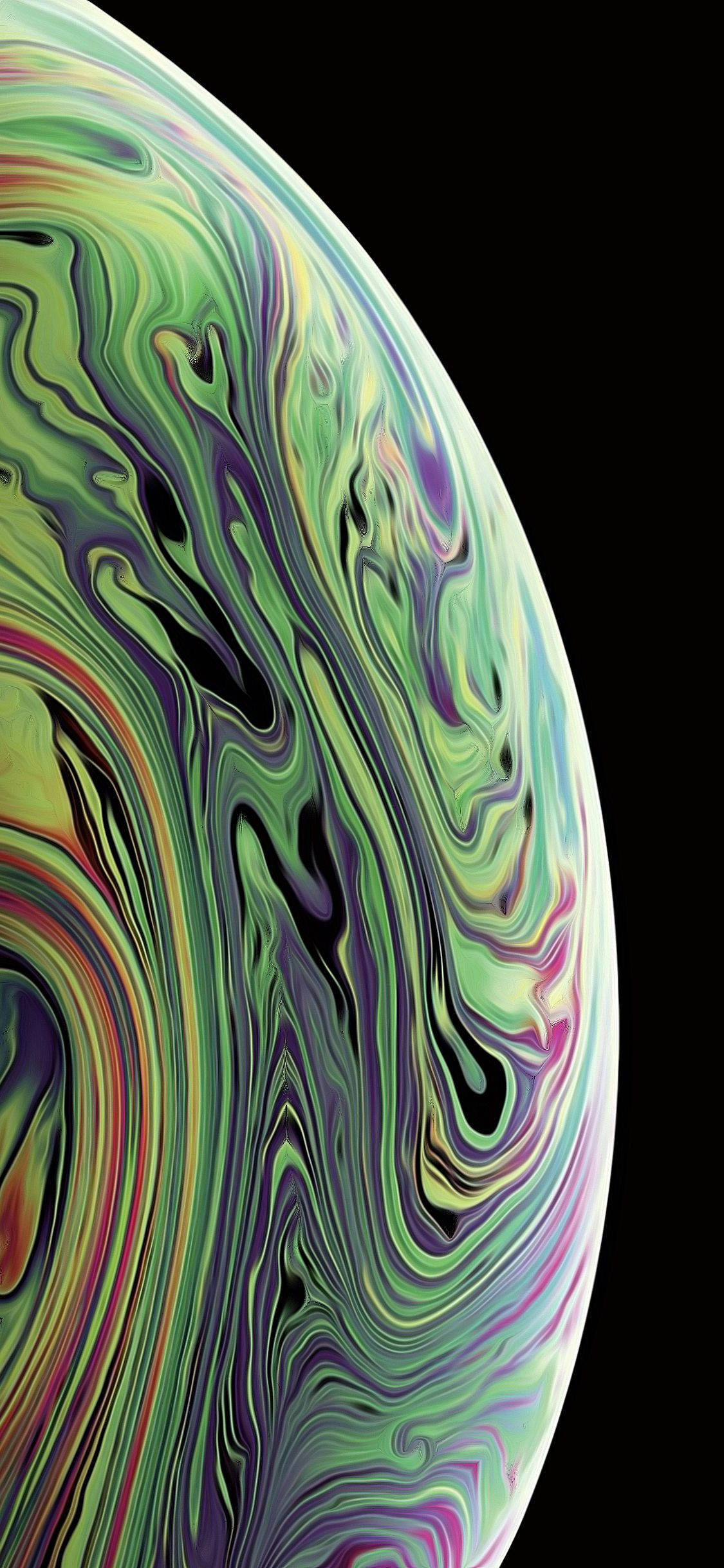 Galben-Verde Intens iPhone Xs Fundal