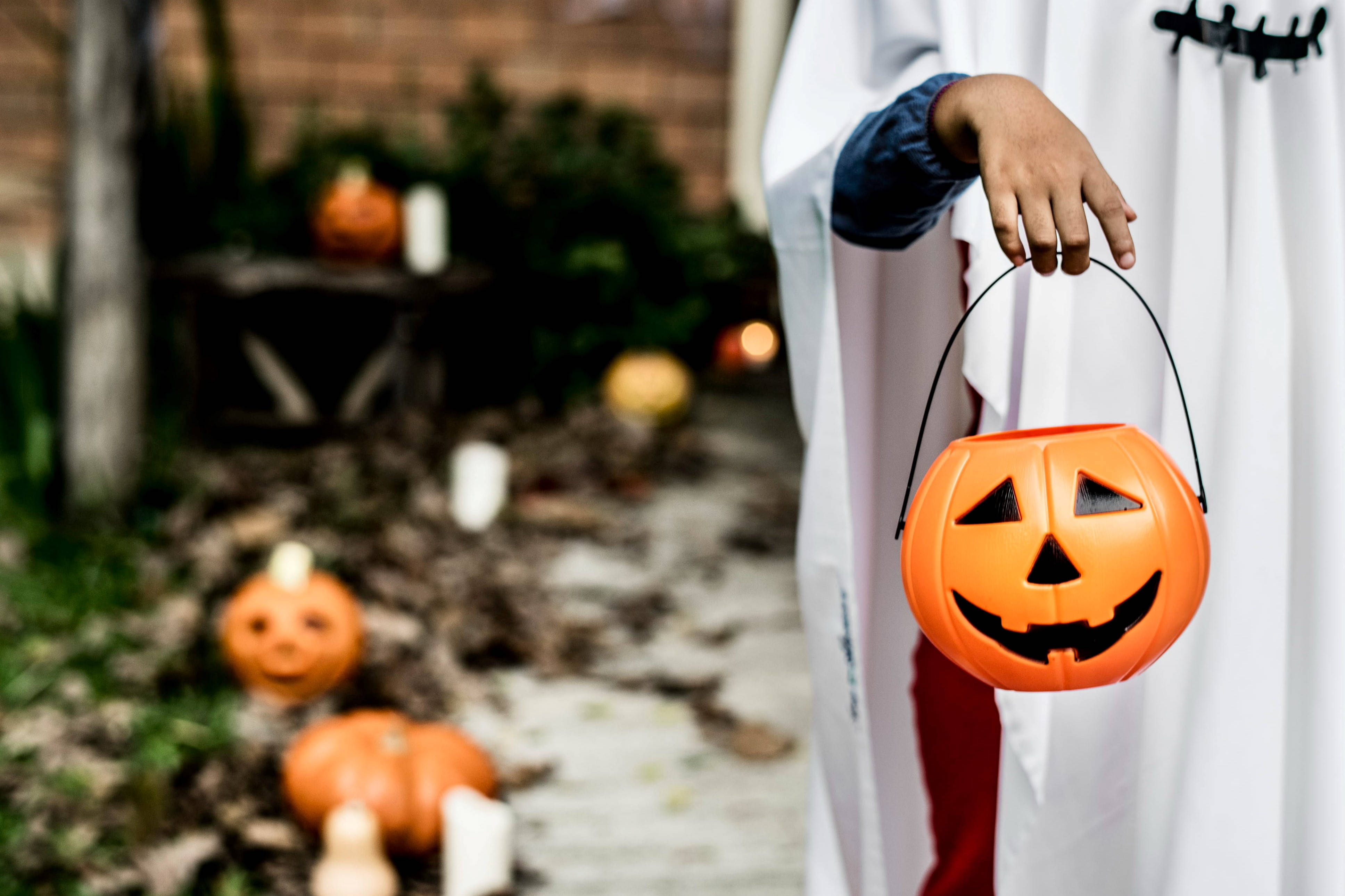 Găleată drăguță de dovleac de Halloween Fundal