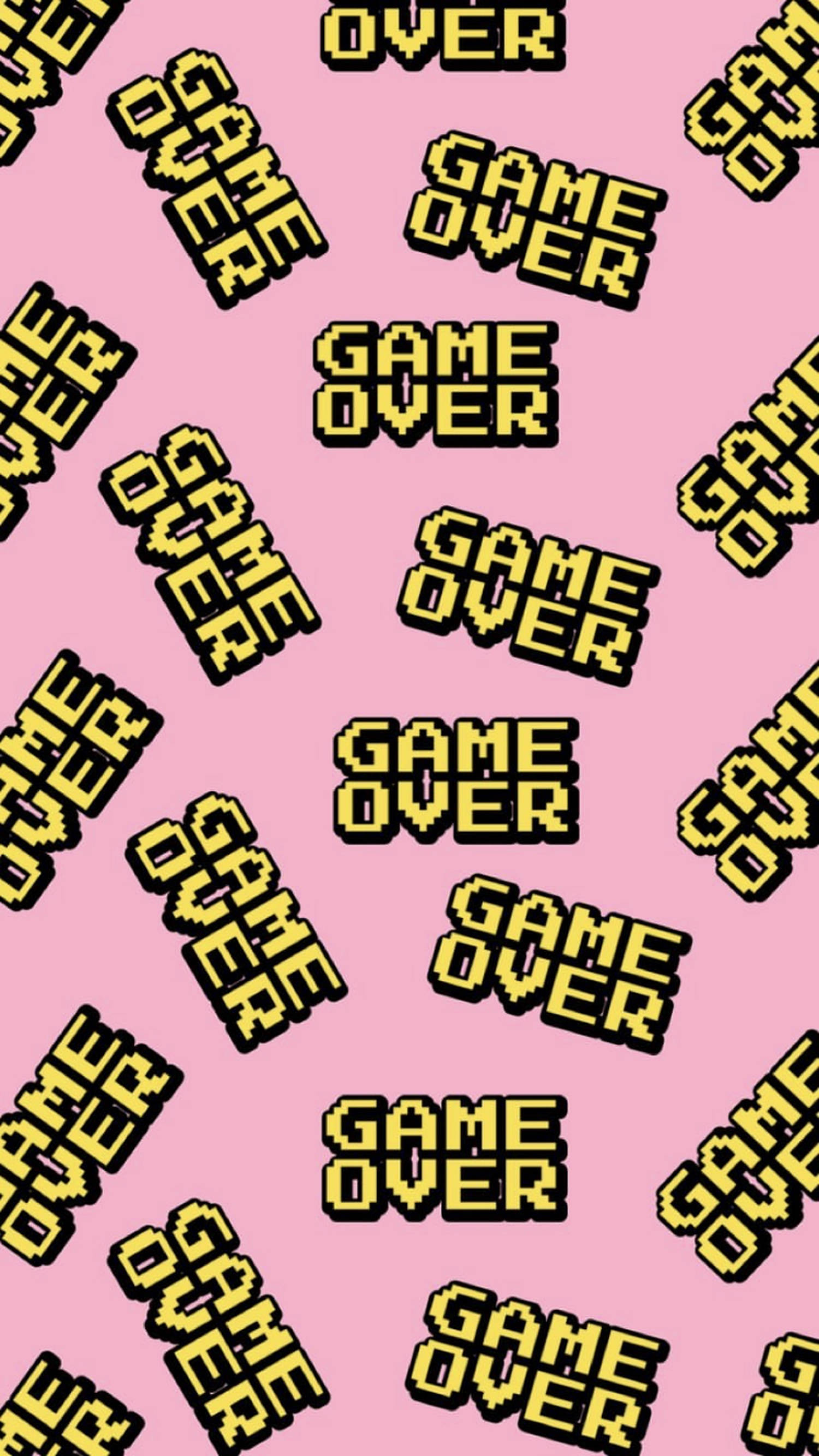 Game Over Estetic Cuvinte Fundal