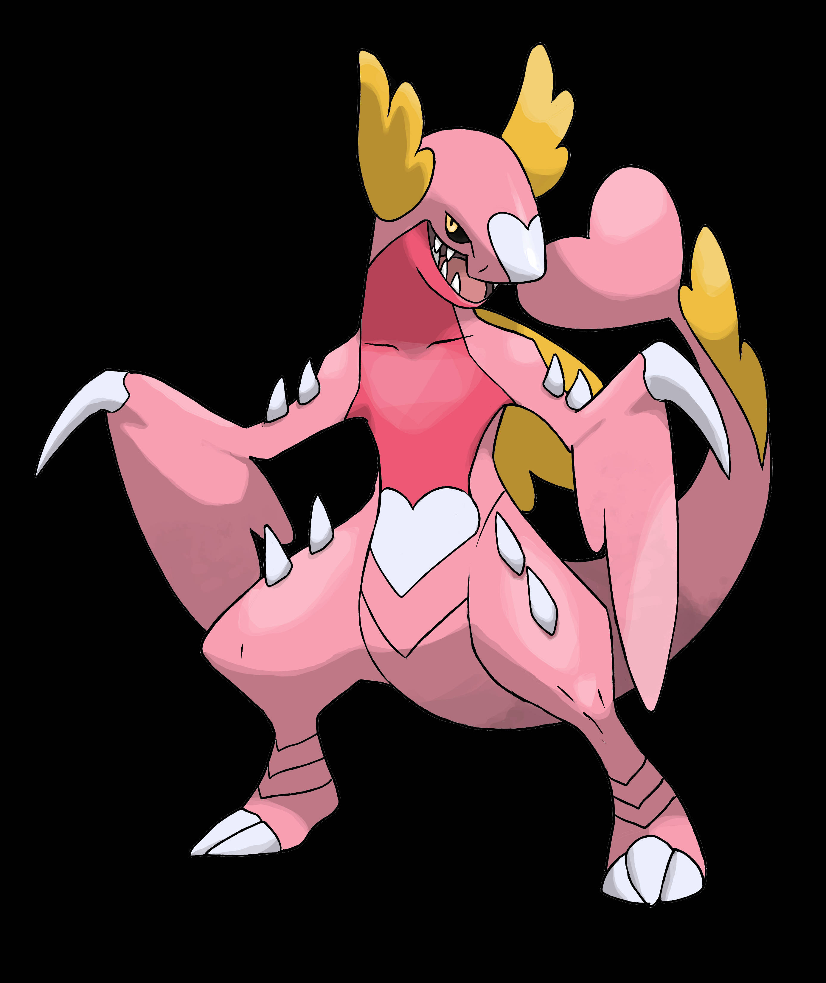 Garchomp prietenos roz Fundal