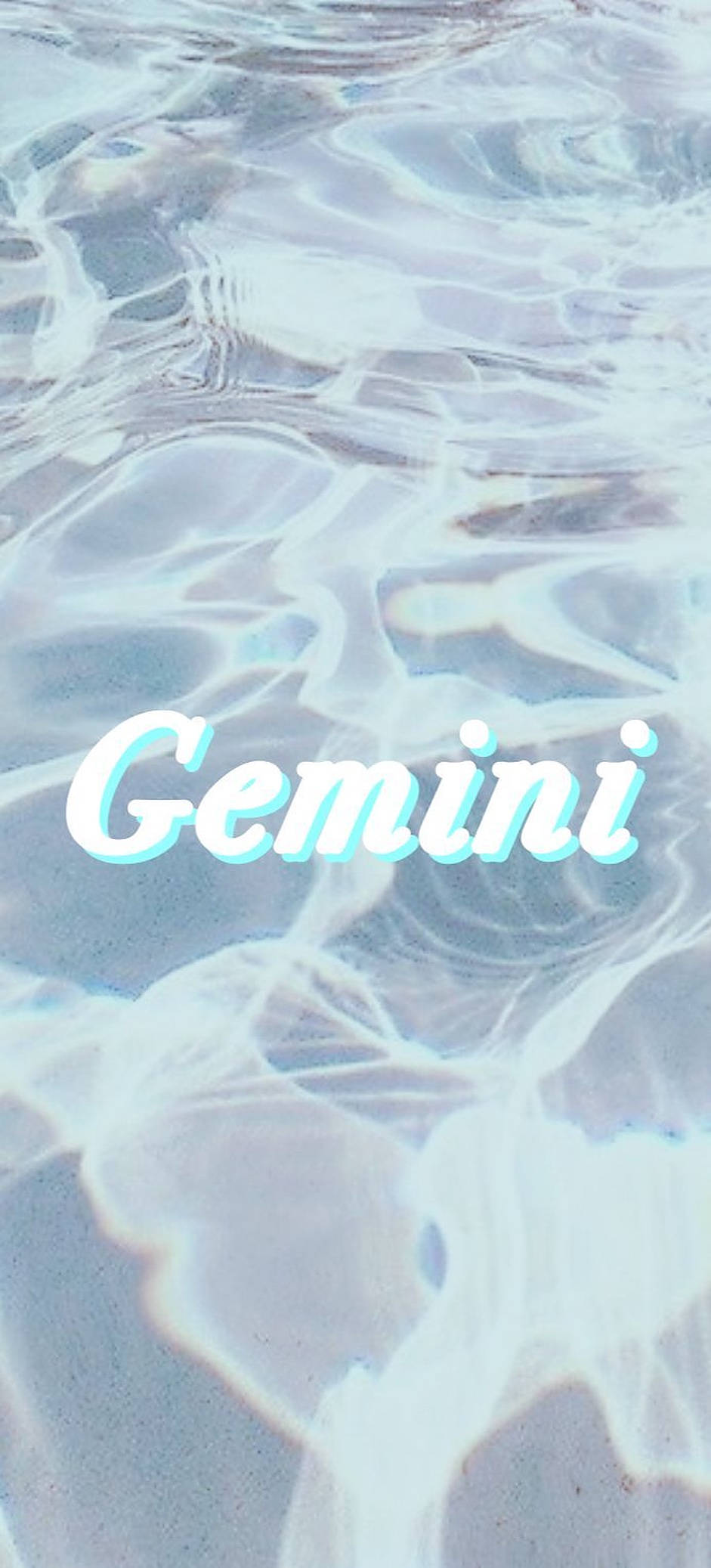 Gemini Zodiac Aesthetic Aqua Fundal