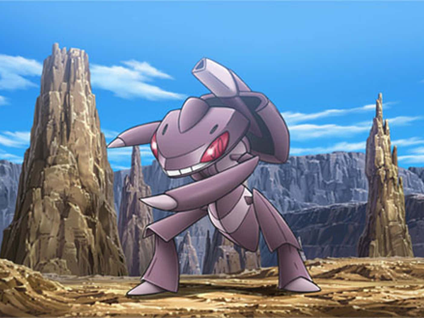 Genesect Pokemon Peisaj Aspru Fundal