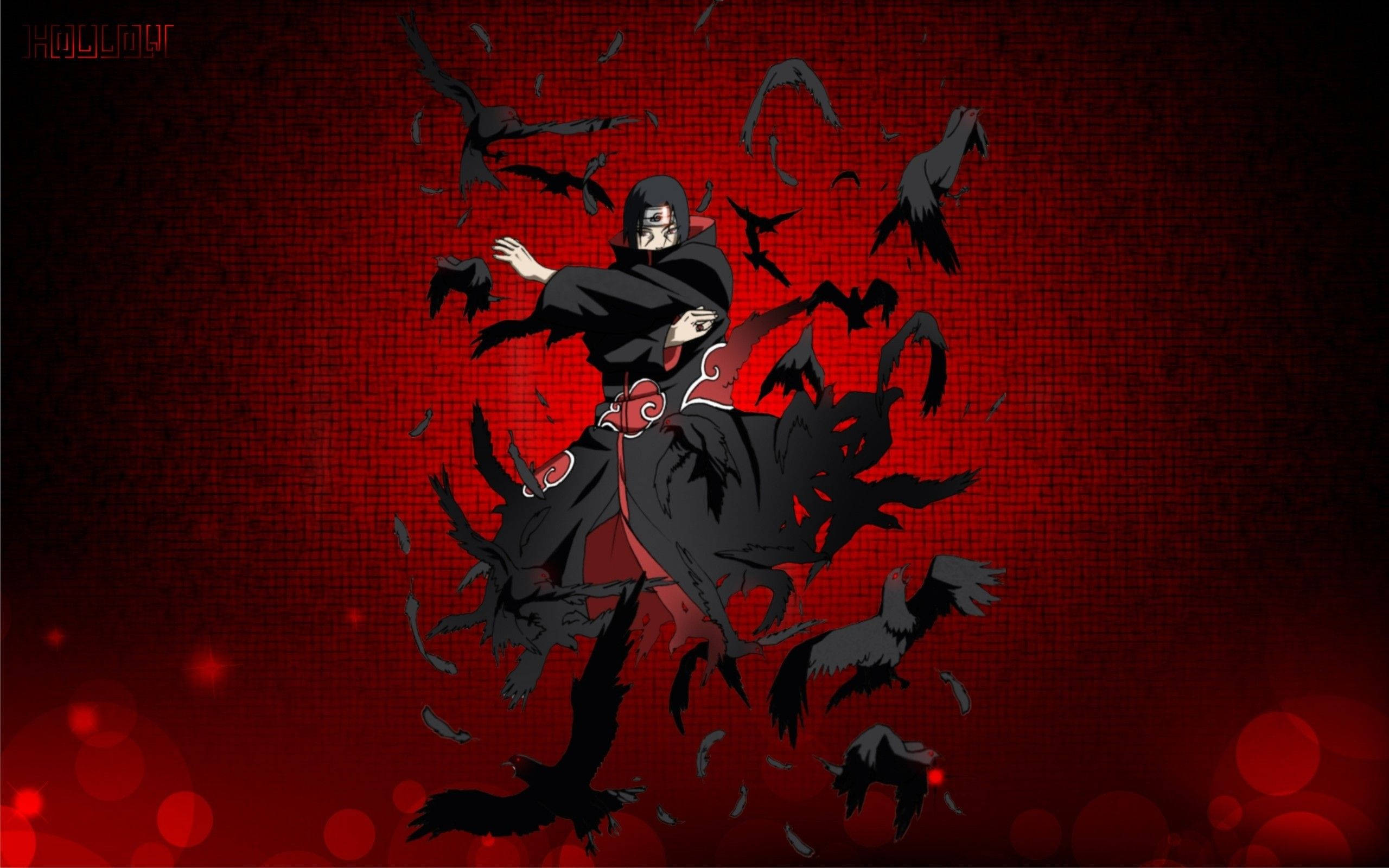 Genjutsu-ul lui Uchiha Itachi pe laptop Naruto Fundal