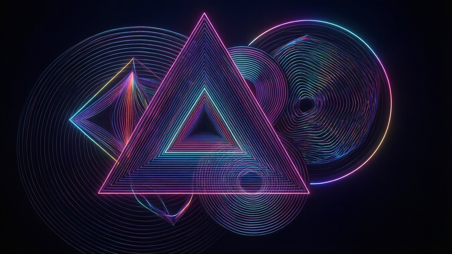 Geometrie Neon Fundal