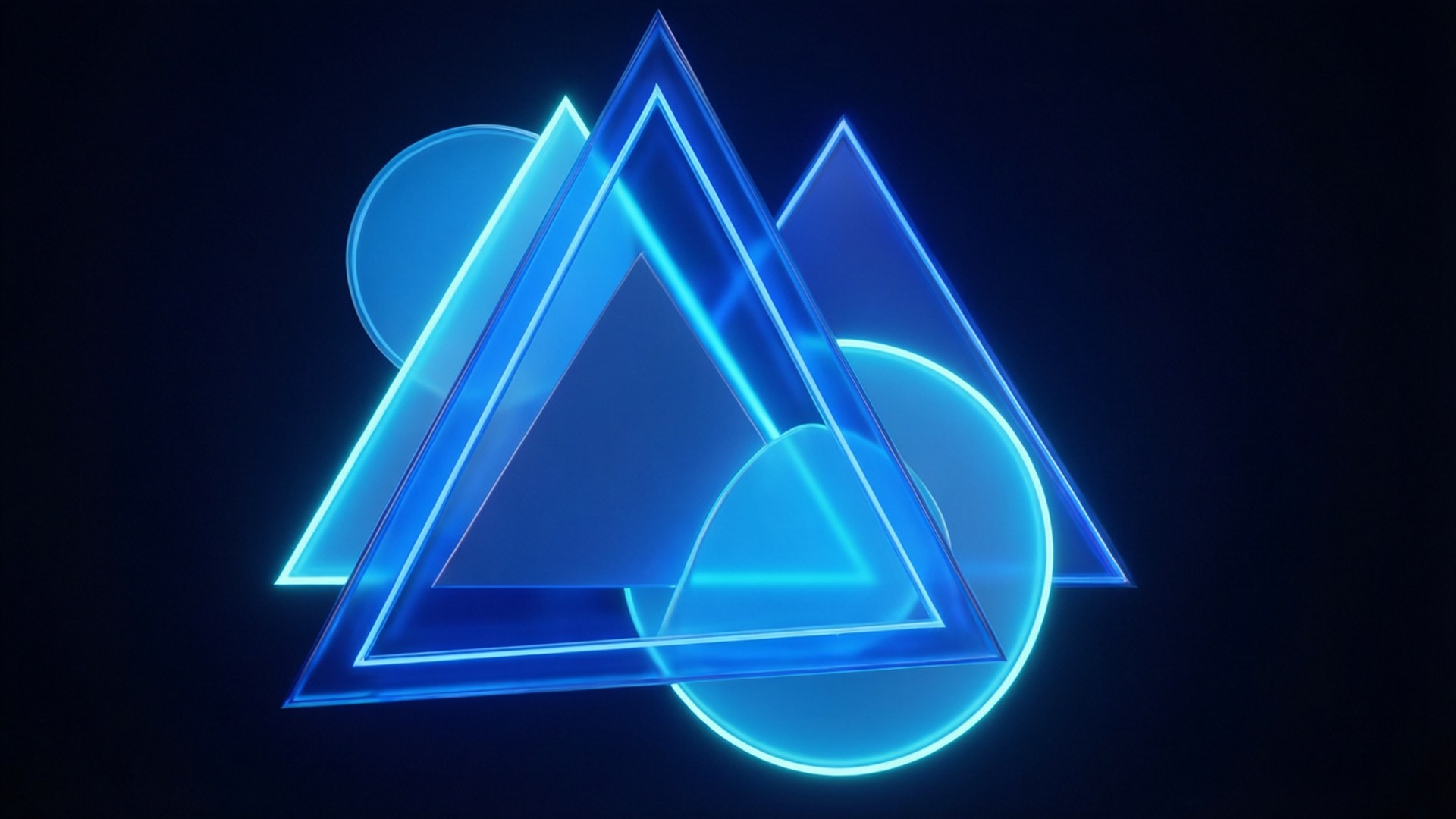 Geometrie Neon Albastră Fundal