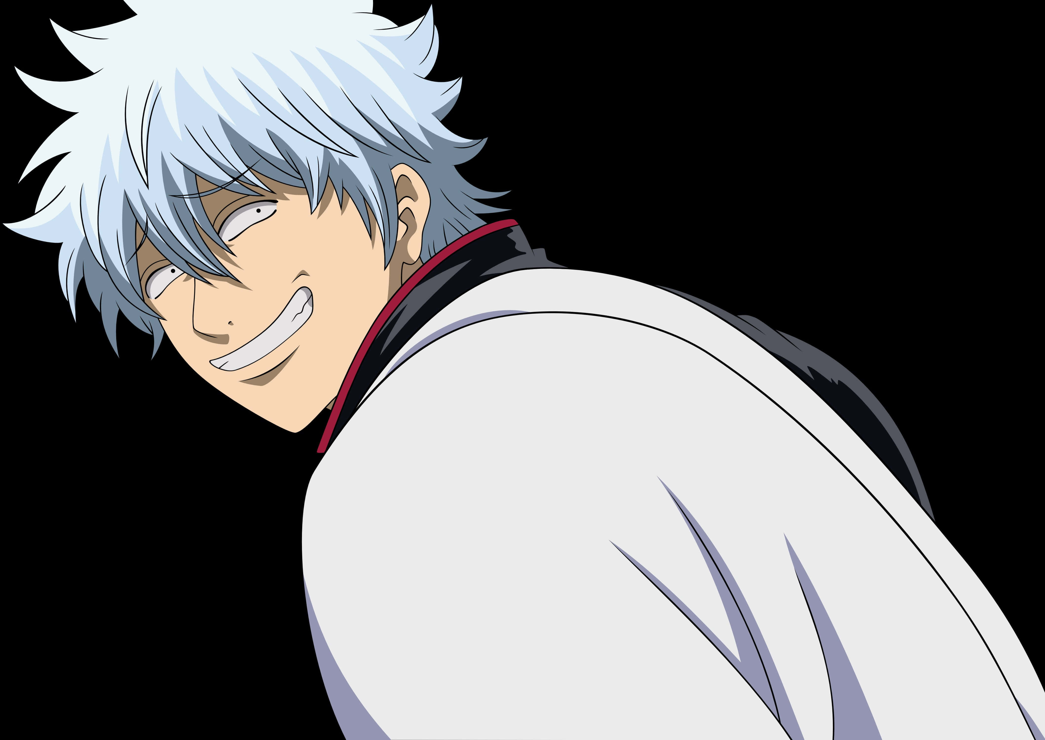 Gintoki Sakata Anime Pfp Amuzant Fundal