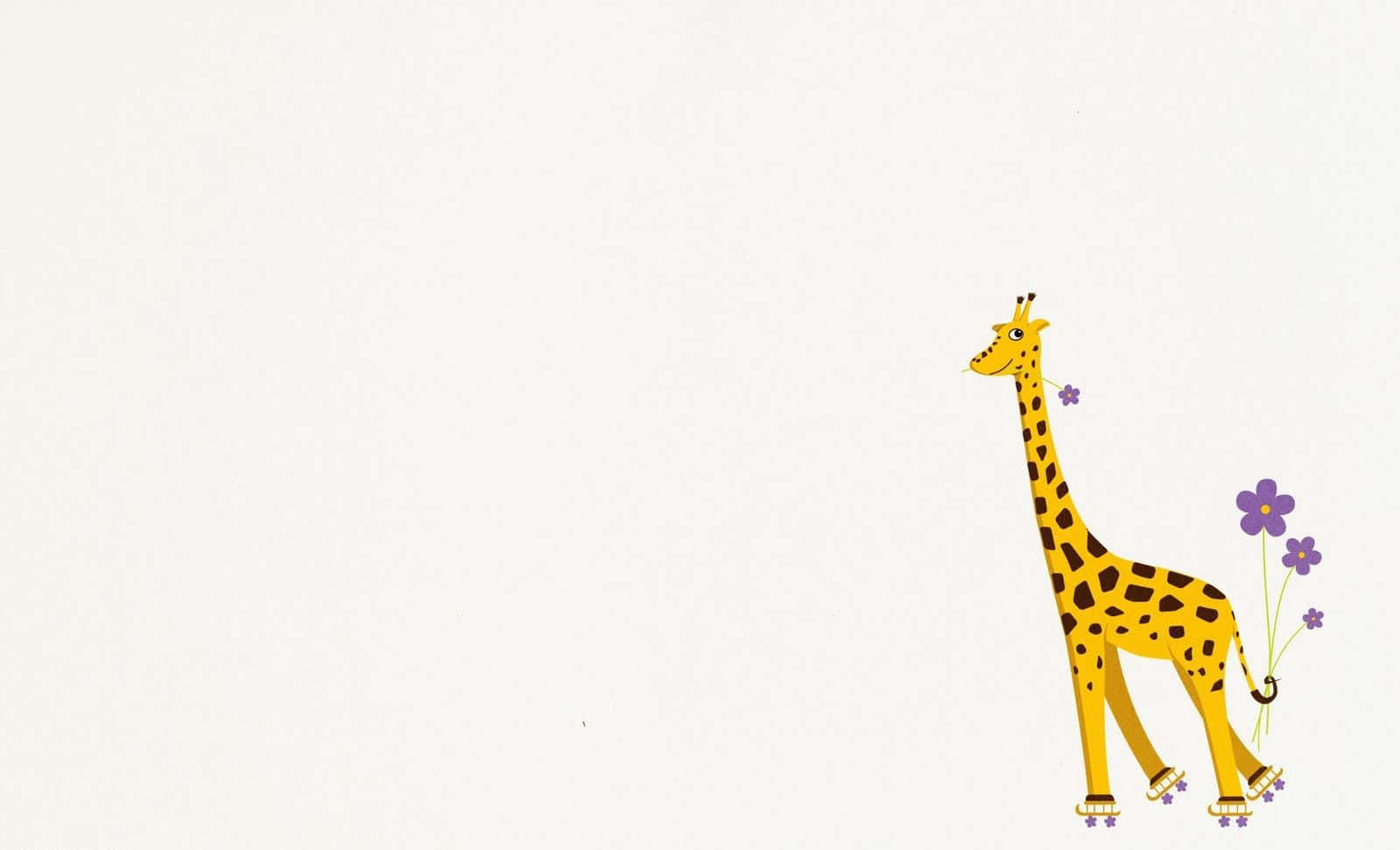 Girafă drăguță cu role Fundal