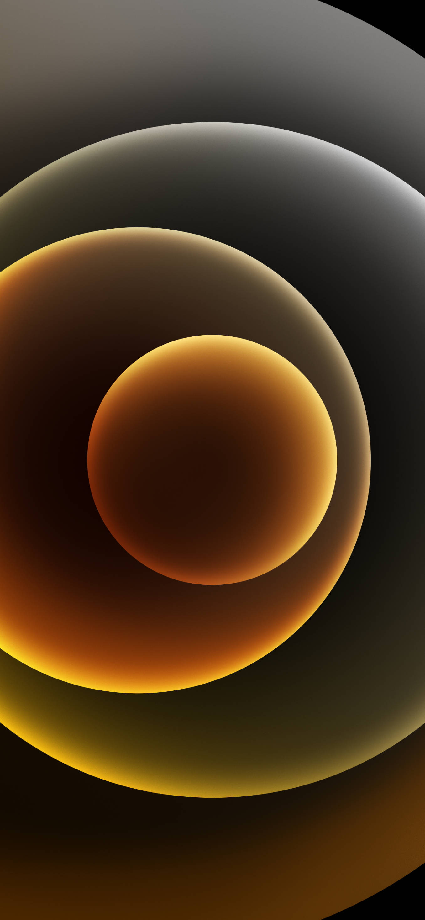 Globuri Galbene iPhone 12 Fundal
